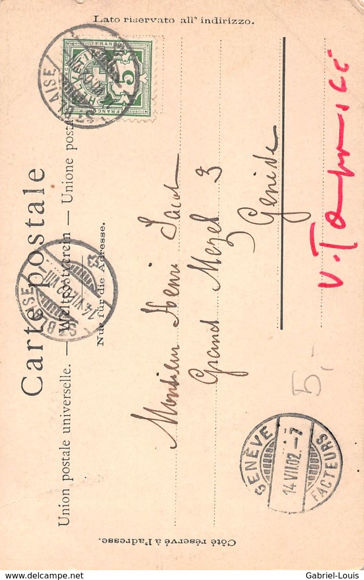 12 è Fête Cantonale De Gymnastique Neuchâtel 12 13 & 14 Juillet 1902 - Cygne - Couronne De Laurier - Gymnaste - Neuchâtel