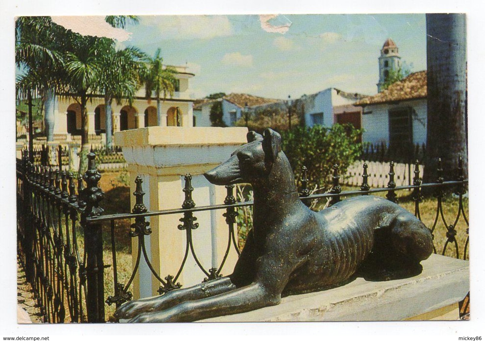 Cuba --- ...timbre Fleur Orchidée..+ Cachet... Sur Cpm  TRINIDAD--1996 -- Plaza Mayor...........à Saisir - Storia Postale