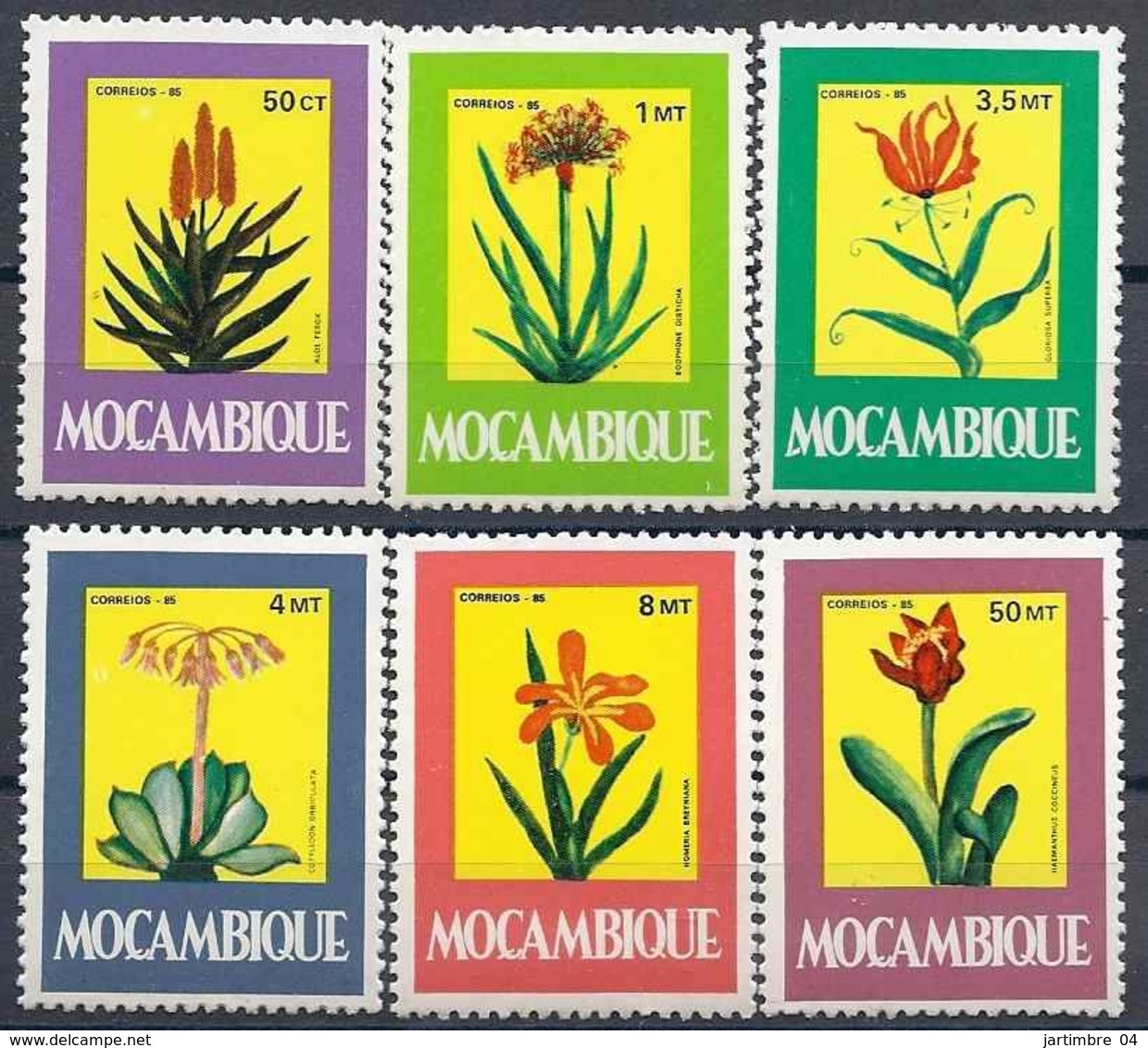 1985 MOZAMBIQUE 1008-13** Plantes Médicinales - Mozambique