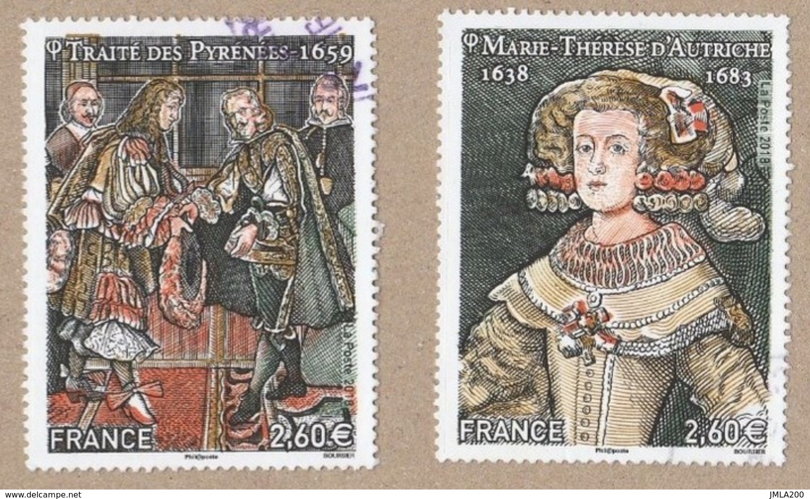 FRANCE 2018 Issu Du Bloc F5237 Le Traité Des Pyrénées Et Marie-Thérèse D'Autriche  TIMBRE OBLITERE - Used Stamps