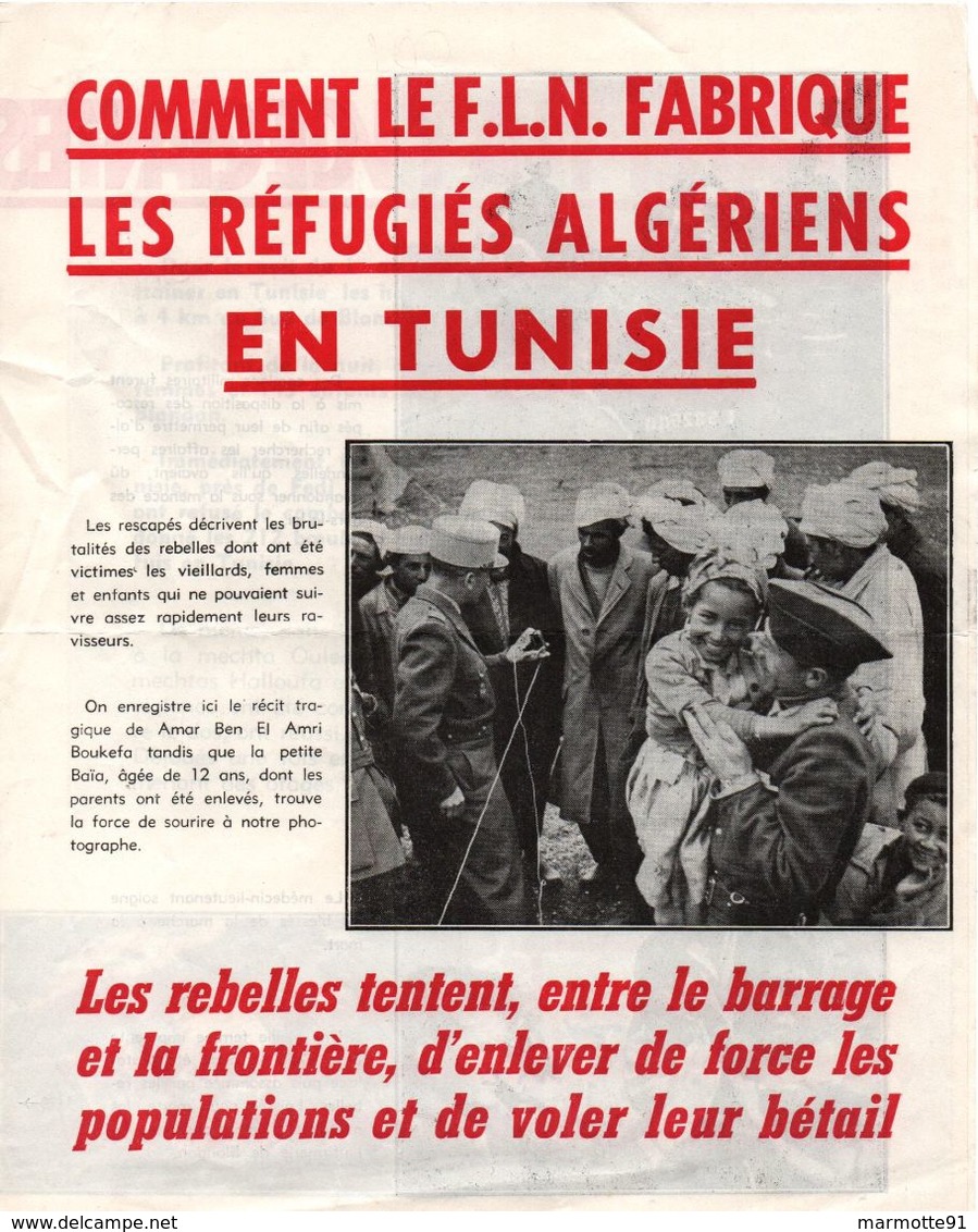 TRACT #23 GUERRE ALGERIE PROPAGANDE ARMEE FRANCAISE - Documents