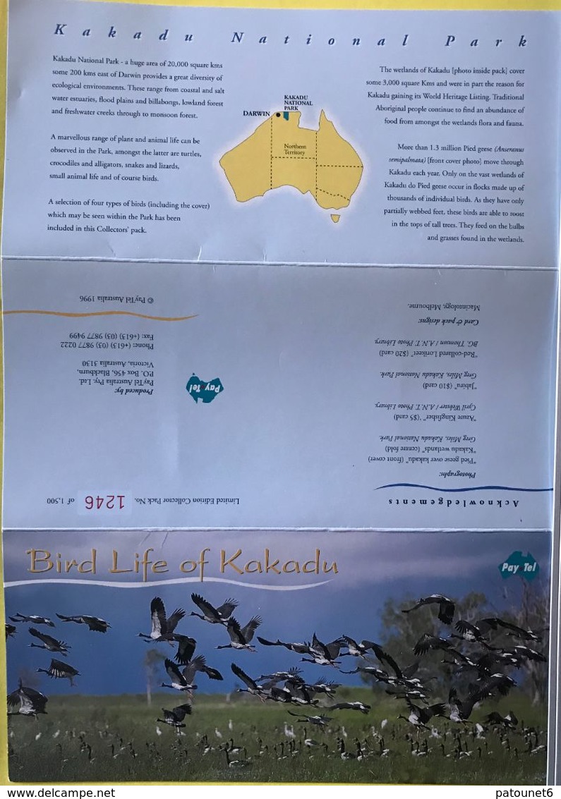 AUSTRALIE  -  Holder  -  Pay.Tel  -  Bird Life Of Kakadu  -  3 Cards  -  $ 5, 10 And 20 - Australien