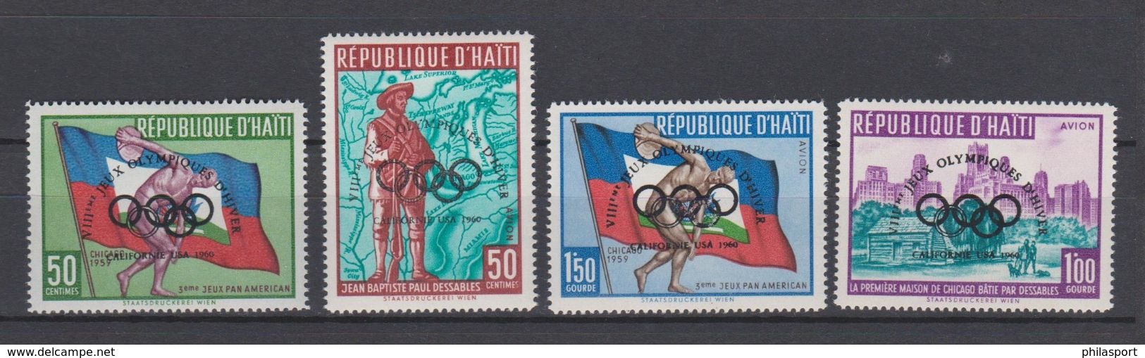 Haiti JO Squaw Valley 1960 MNH  Mi 595/598 - Hiver 1960: Squaw Valley