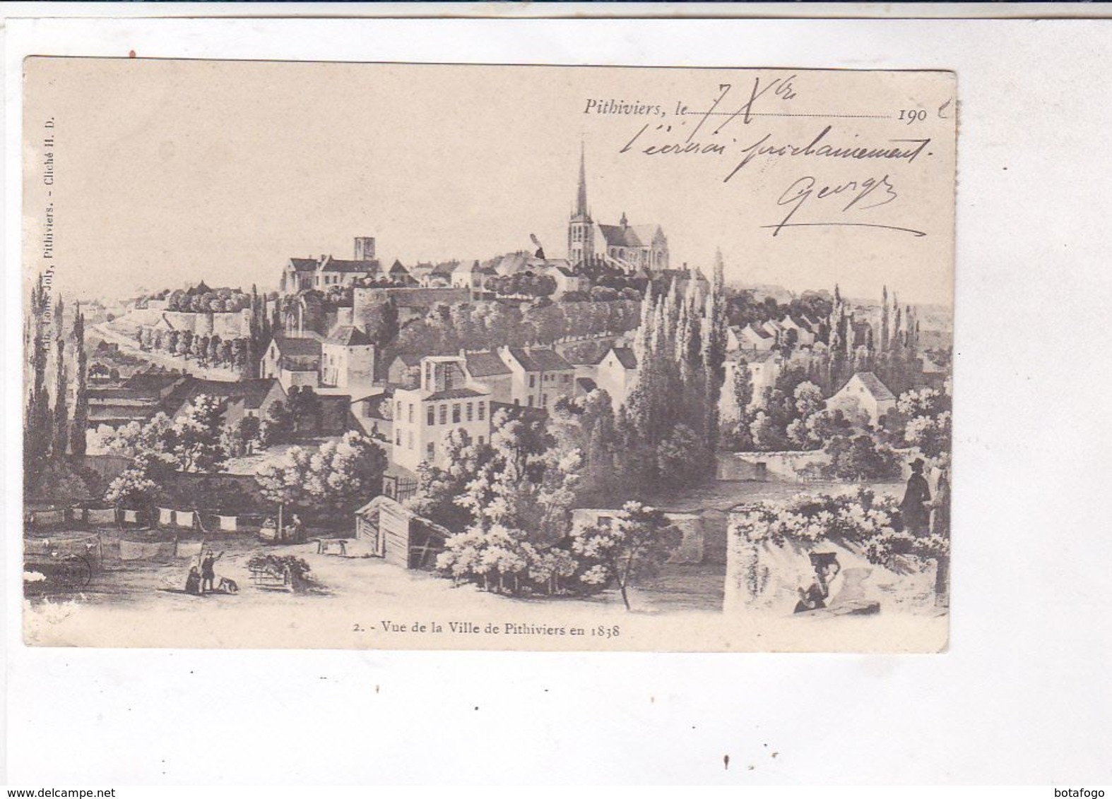 CPA DPT 50 PITHIVIERS, EN 1838! - Pithiviers