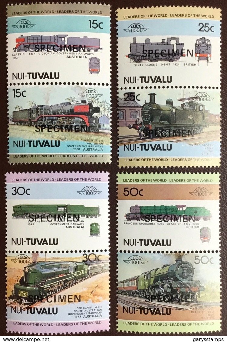 Tuvalu Nui 1984 Railways 1st Series Specimen MNH - Tuvalu (fr. Elliceinseln)