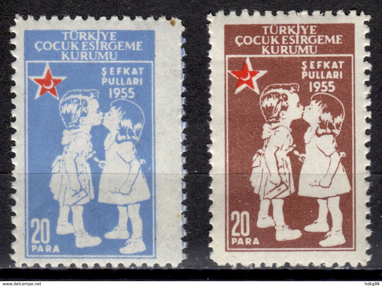 TR Z+ Türkei 1955 Mi 185-86 Mnh Kinderhilfe GH - Sonstige & Ohne Zuordnung