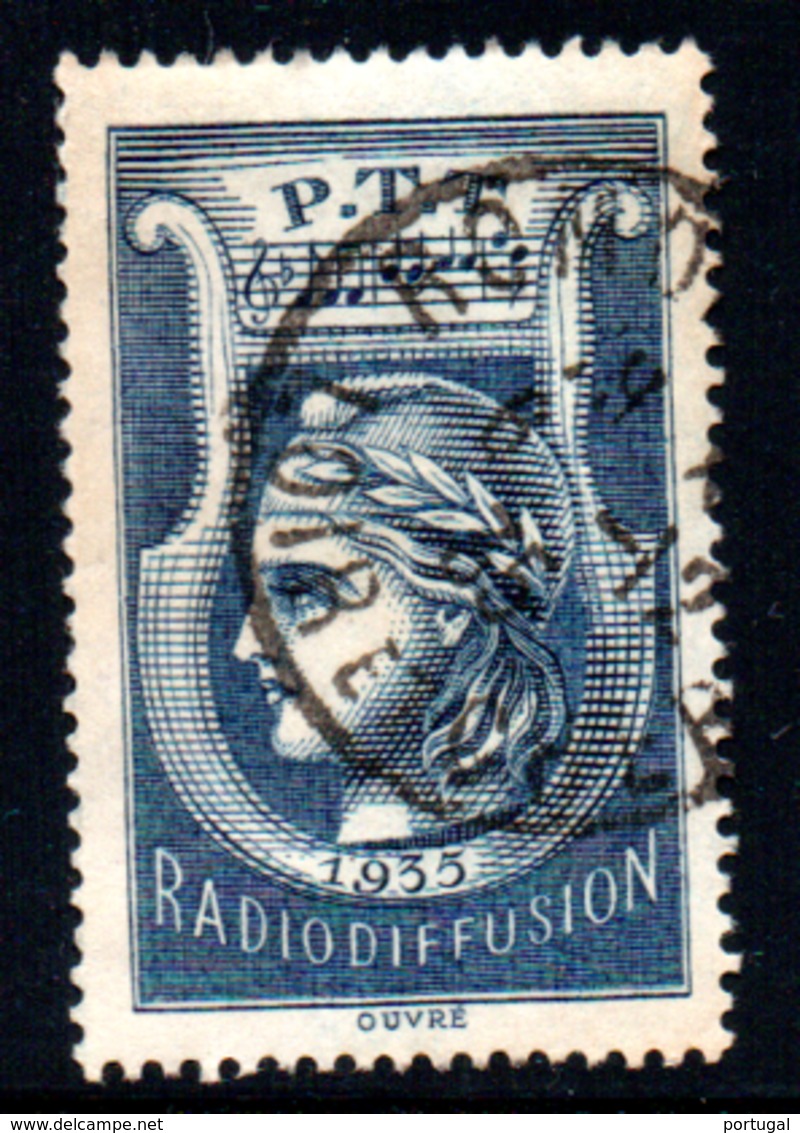 Radiodiffusion N°1 Oblitération Centrale De 1936 ( 6-12-35 ) - Radio-uitzending