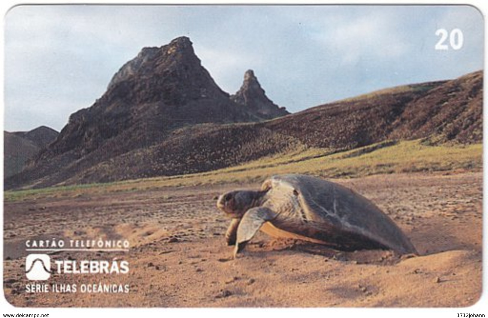 BRASIL M-351 Magnetic Telebras - Animal, Sea Life, Turtle - Used - Brazil