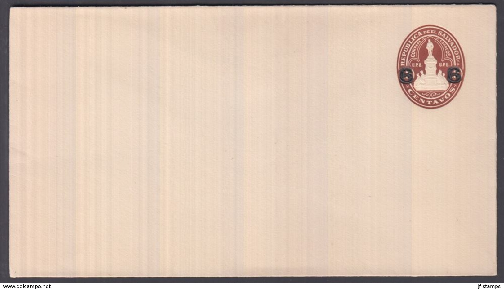 1911. EL SALVADOR.  Envelope  6  6 On 13 C. MORAZAN-MONUMENT.  () - JF362212 - El Salvador