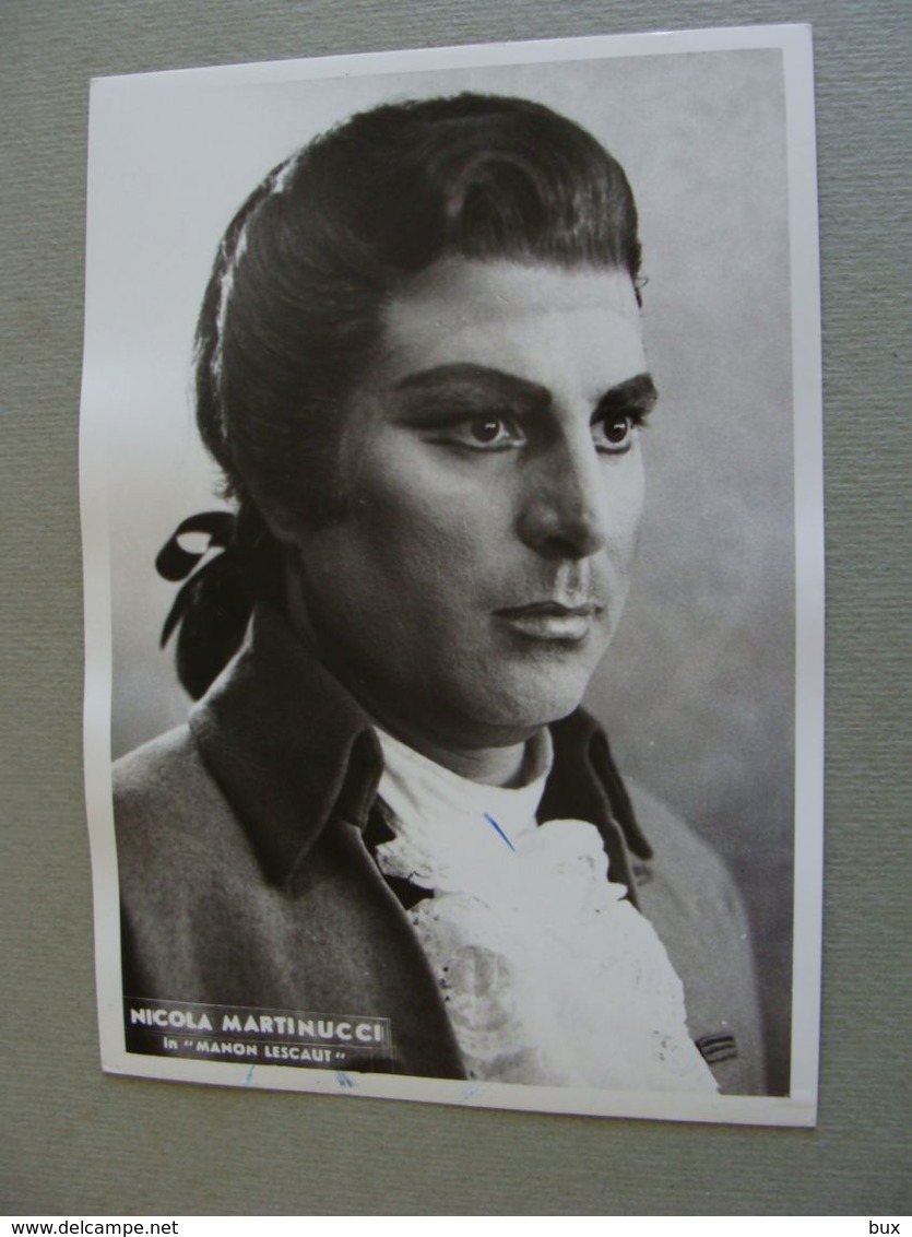 ARTISTE CHANTEUR TENOR D'OPERA  Nicola MARTINUCCI Carte Dédicacée  Manuscrite TEATRO THEATRE   Théâtre STAGIONE  LIRICA - Teatro & Disfraces