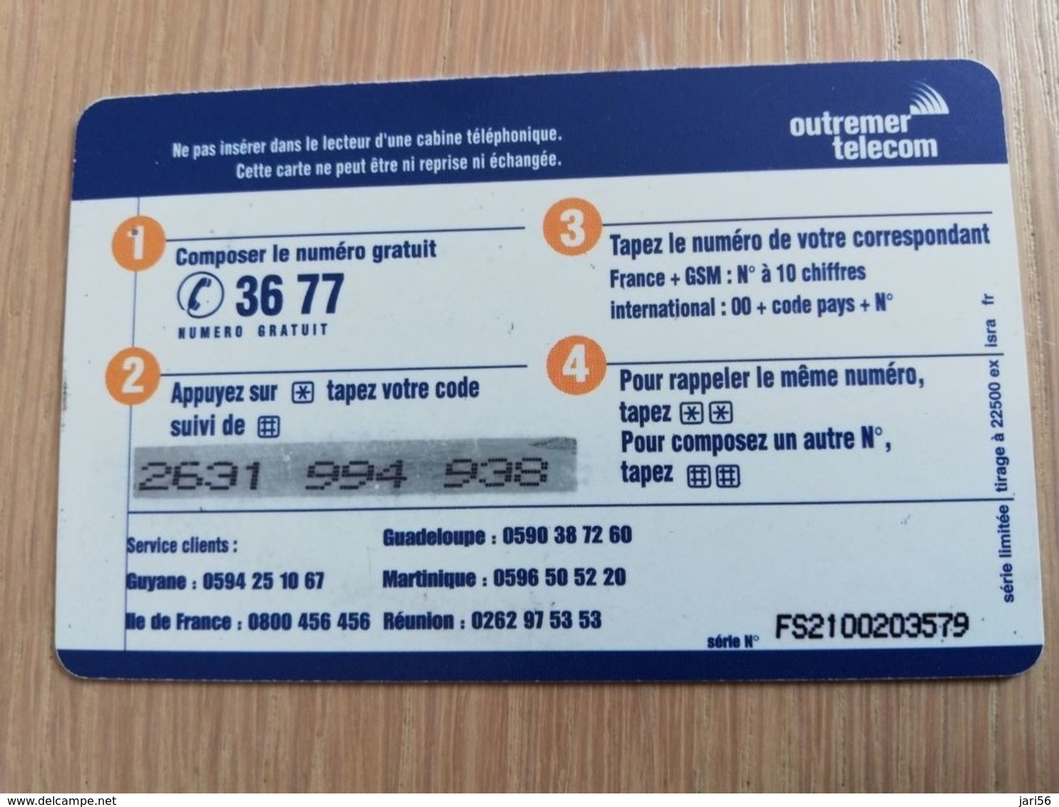 Caribbean Phonecard St Martin  OFFERTE 20 F FLOWER  Outremer Telecom Fine Used Card   **2174 ** - Antilles (Françaises)