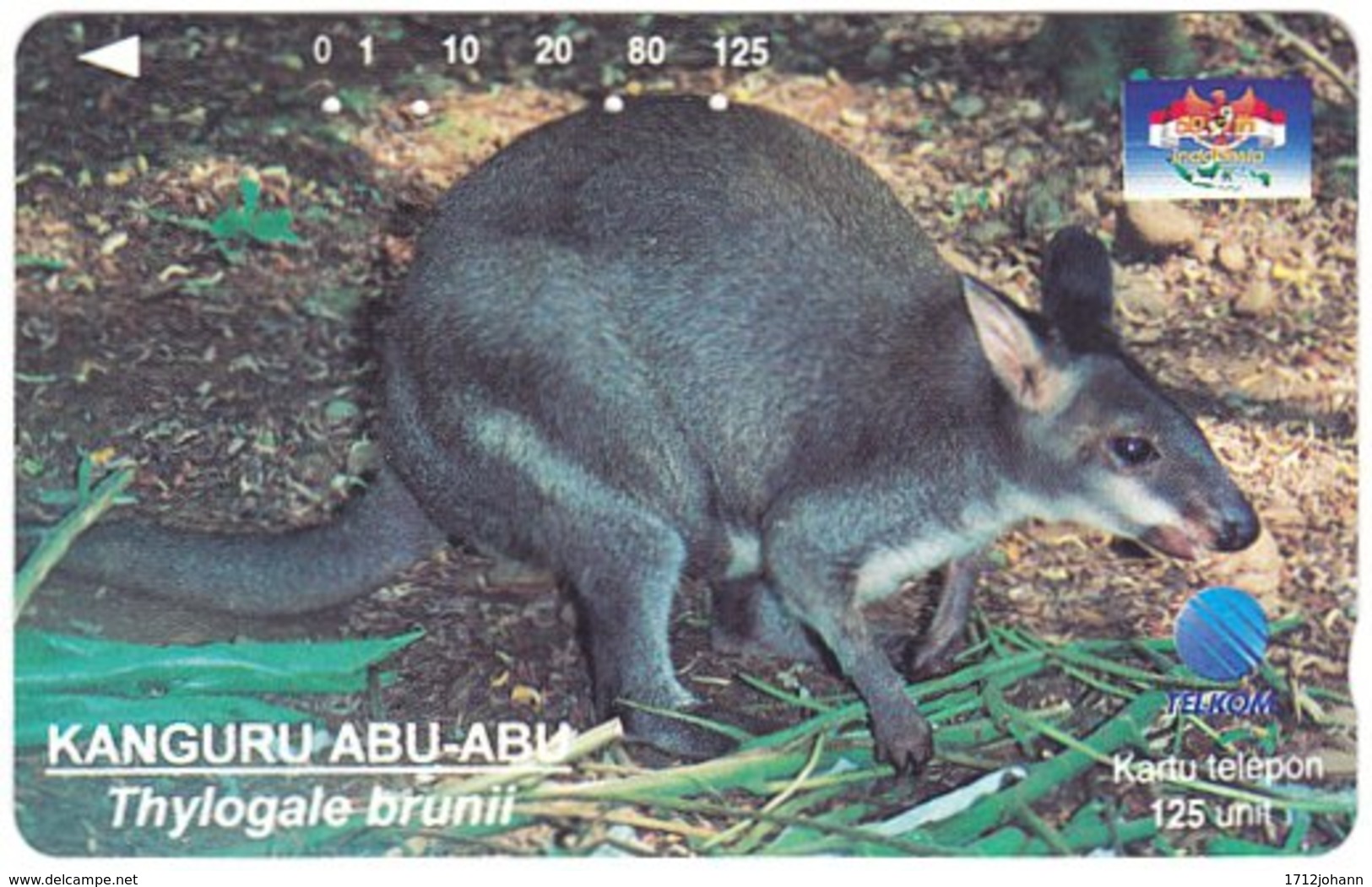 INDONESIA A-704 Magnetic Telkom - Animal, Kangaroo - Used - Indonesia