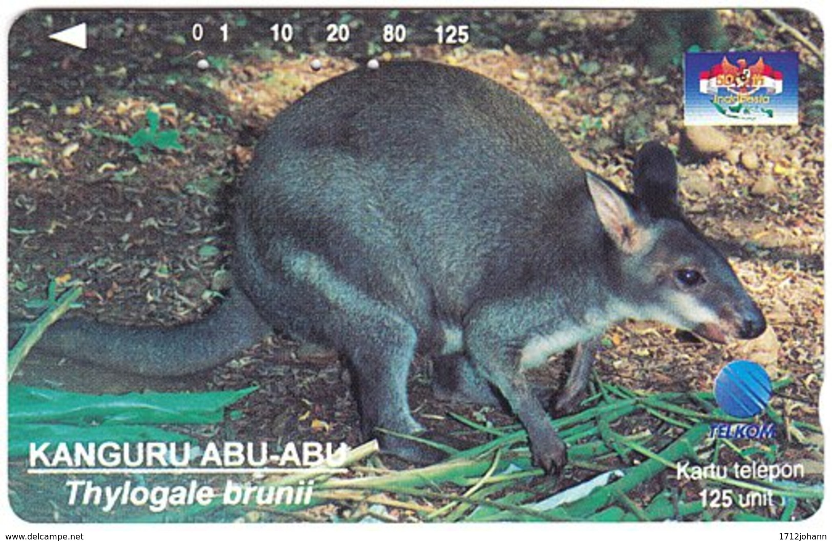 INDONESIA A-716 Magnetic Telkom - Animal, Kangaroo - Used - Indonesië