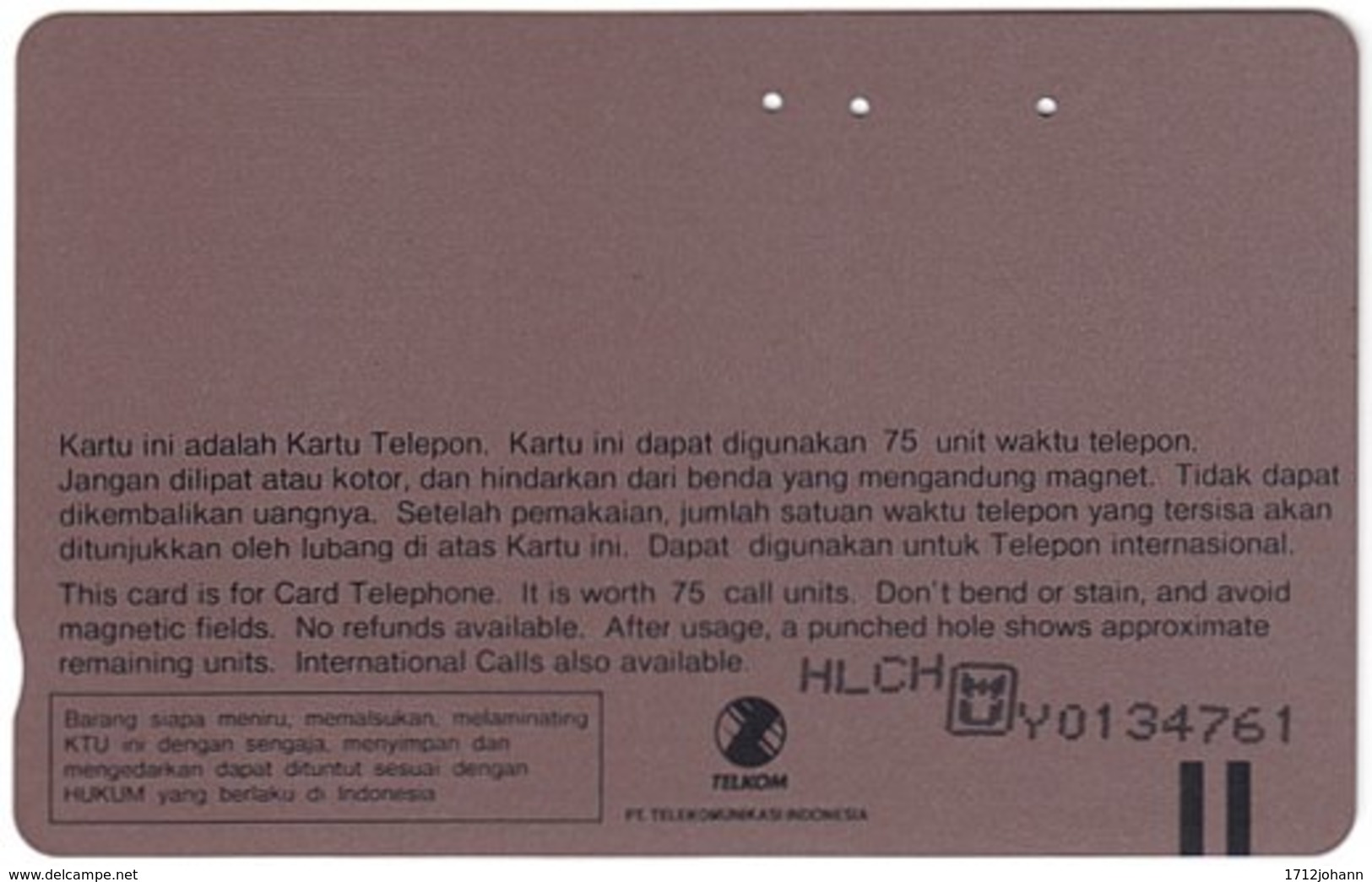 INDONESIA A-725 Magnetic Telkom - Animal, Sea Otter - Used - Indonesia