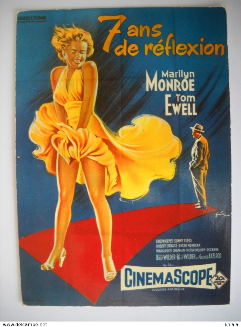 1281 CPM Marilyn MONROE, Tom EWEL,  Billy WILDER  Affiche Du Film 7 Ans De Réflexion Nugeron - Affiches Sur Carte