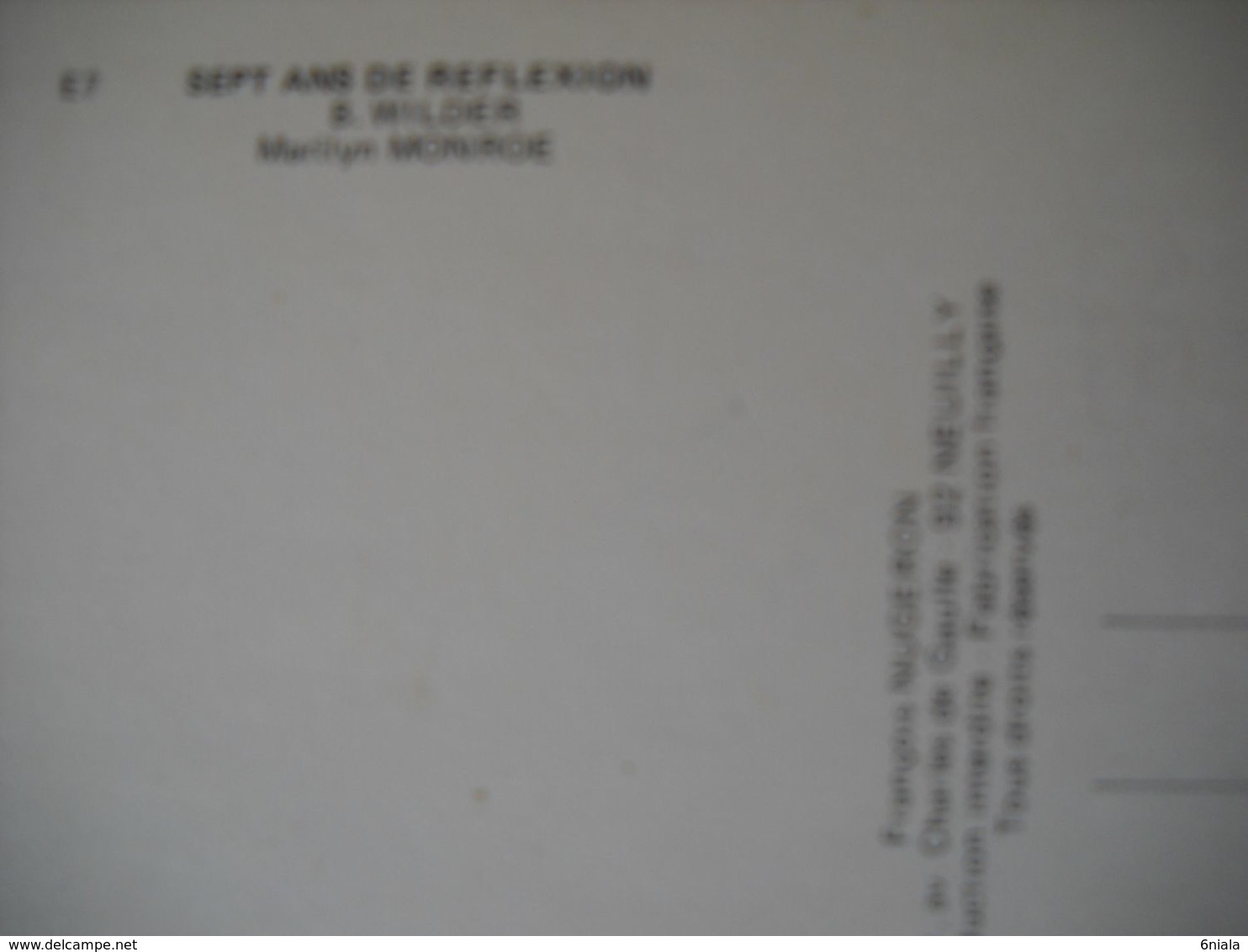 1281 CPM Marilyn MONROE, Tom EWEL,  Billy WILDER  Affiche Du Film 7 Ans De Réflexion Nugeron - Affiches Sur Carte