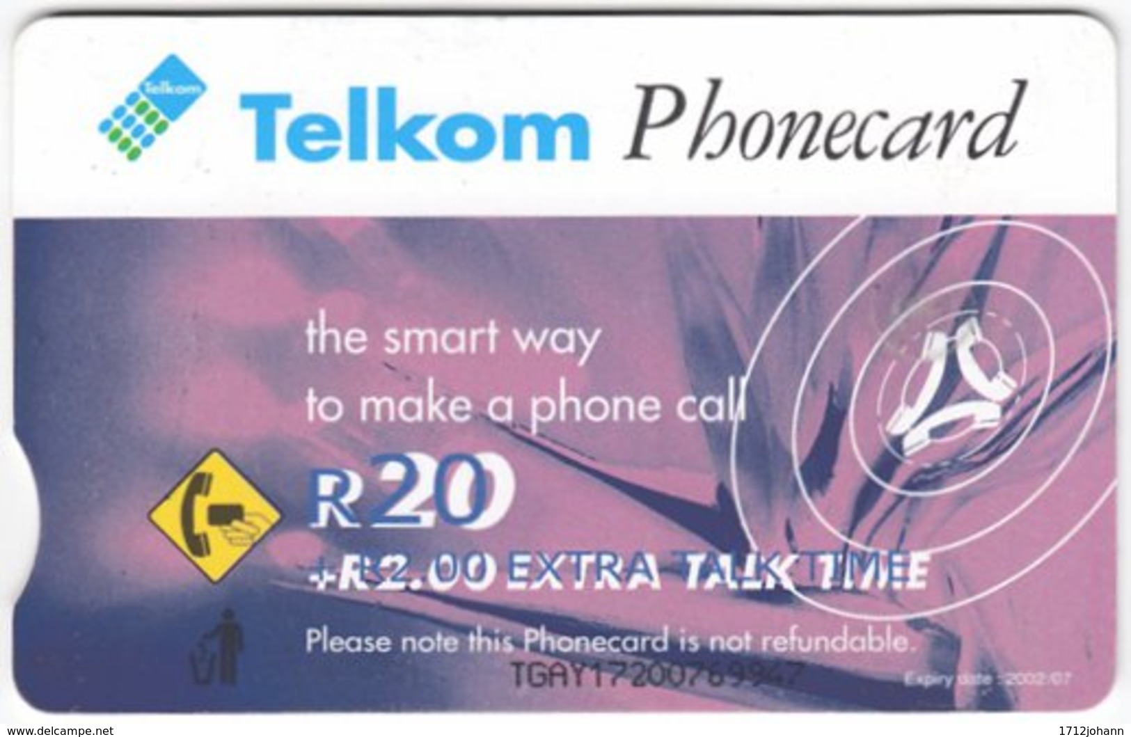 SOUTH AFRICA A-584 Chip Telkom - Plant, Flower - Used - Afrique Du Sud