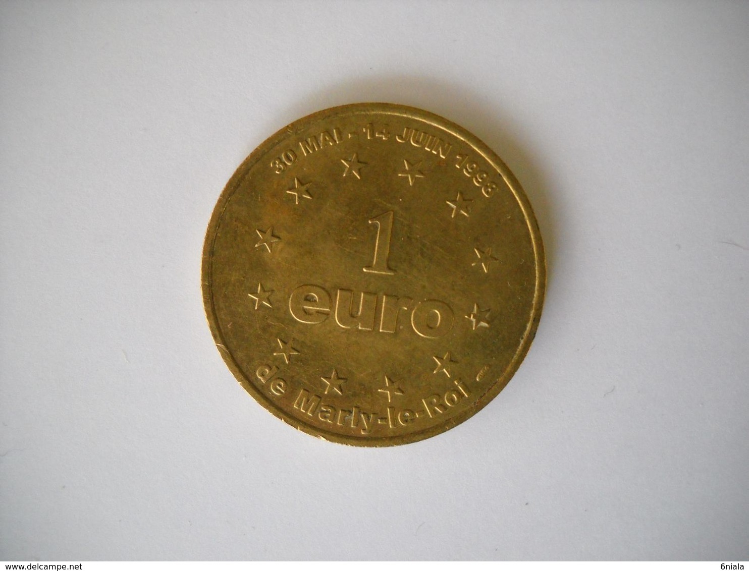 1284 Jeton Monnaie 1 Euro Ville MARLY Le ROI  78  Du 30 Mai Au 14 Juin 1998    Blason - Euros Des Villes