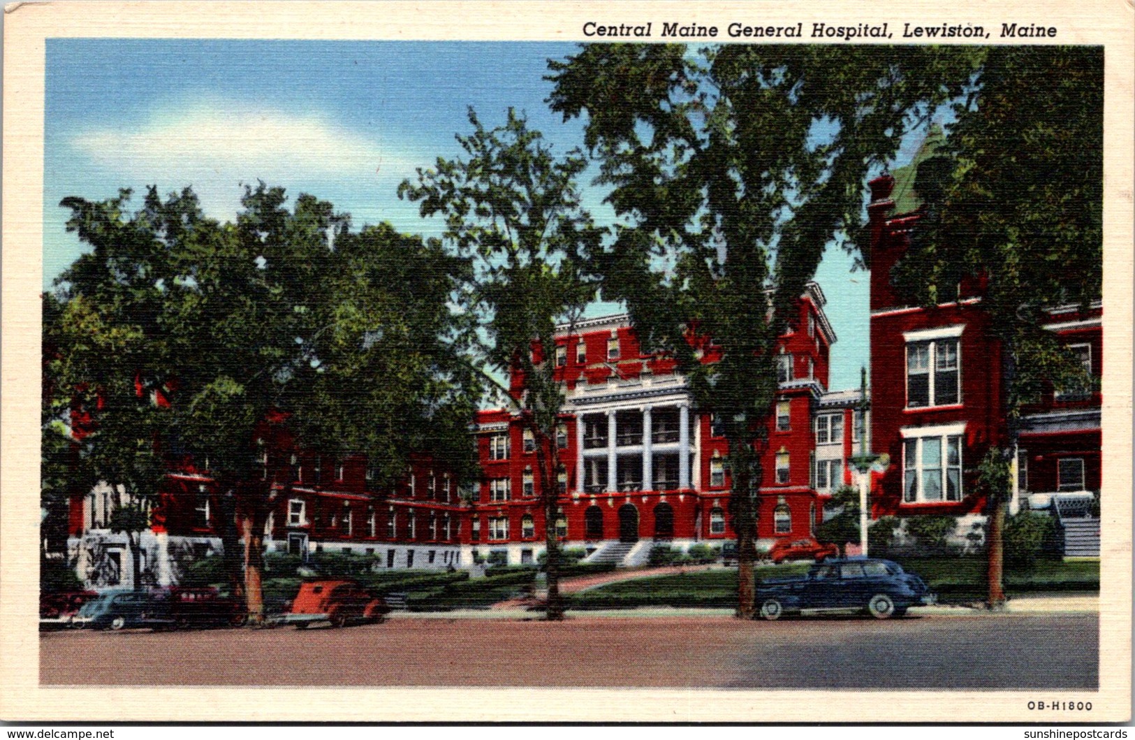 Maine Lewiston Central Maine General Hospital 1944 Curteich - Lewiston