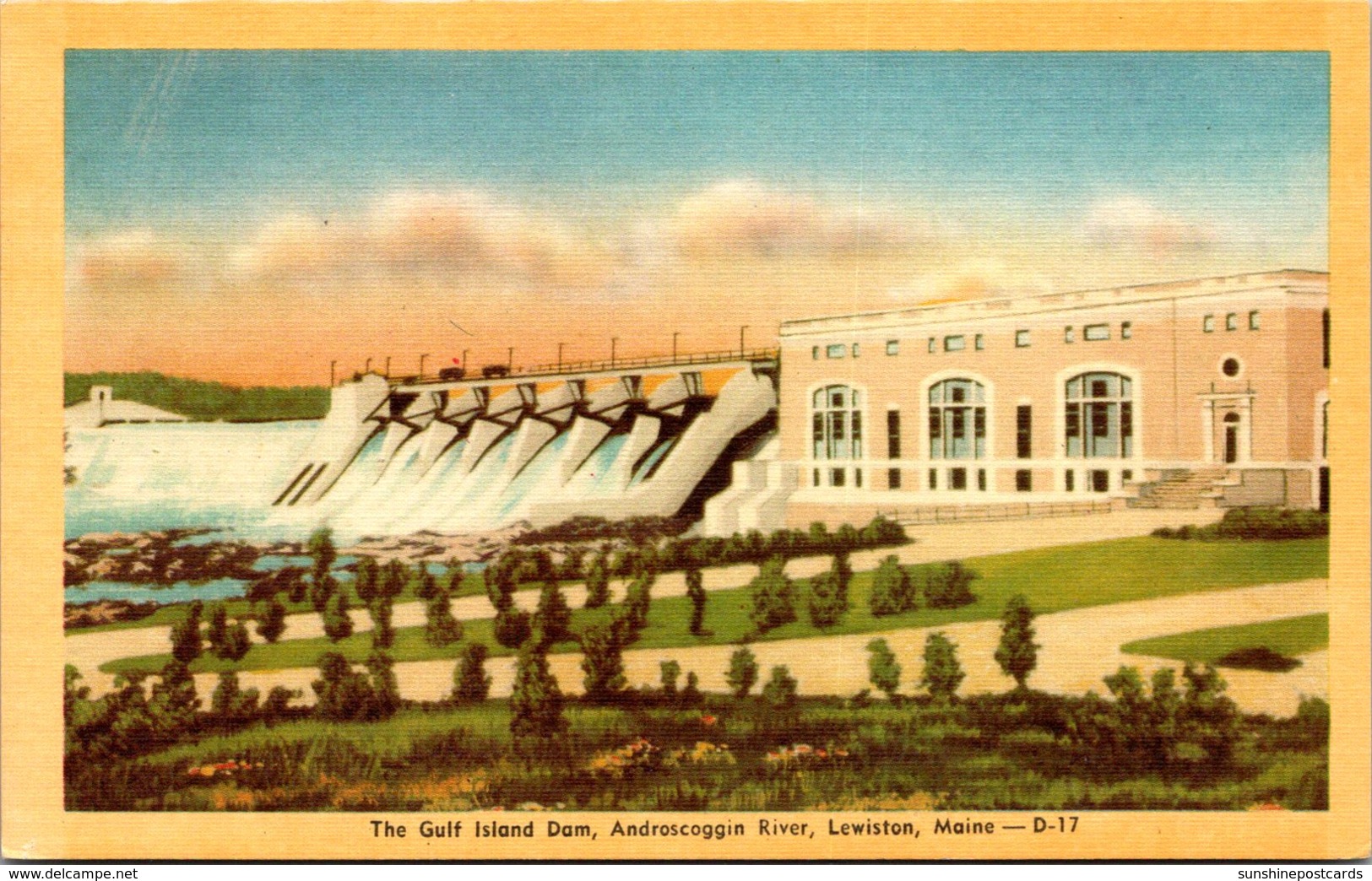 Maine Lewiston Gulf Island Dam On The Andrscoggin River Dexter Press - Lewiston