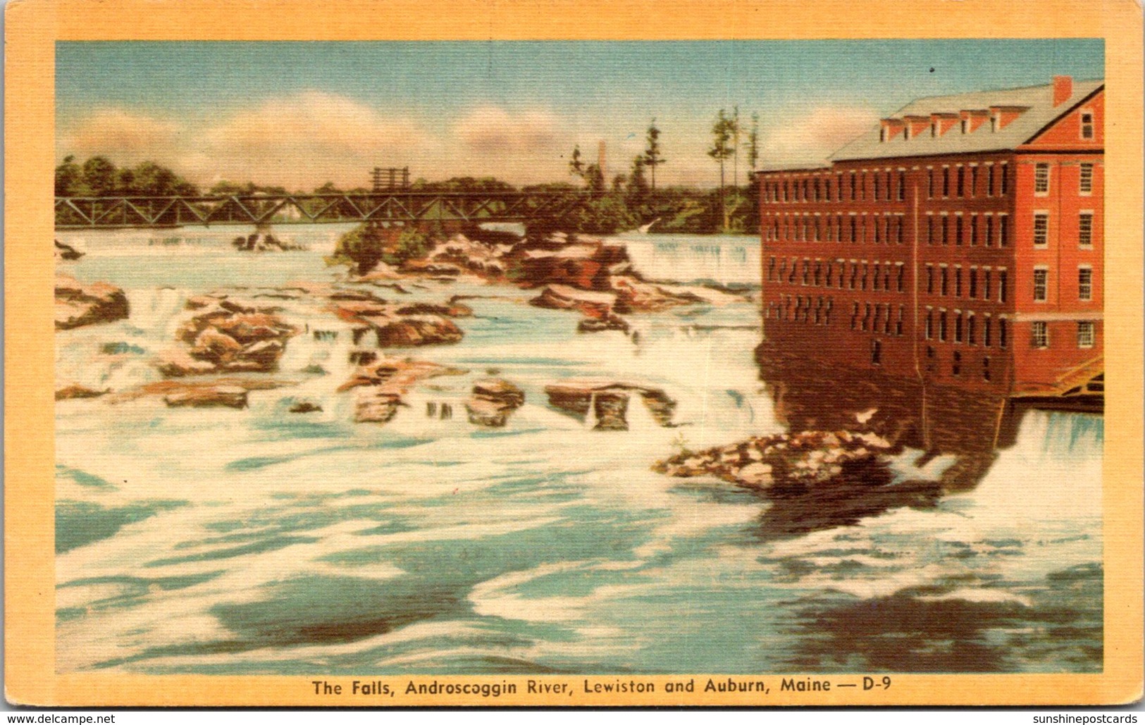 Maine Lewiston The Falls On The Androscoggin River Dexter Press - Lewiston