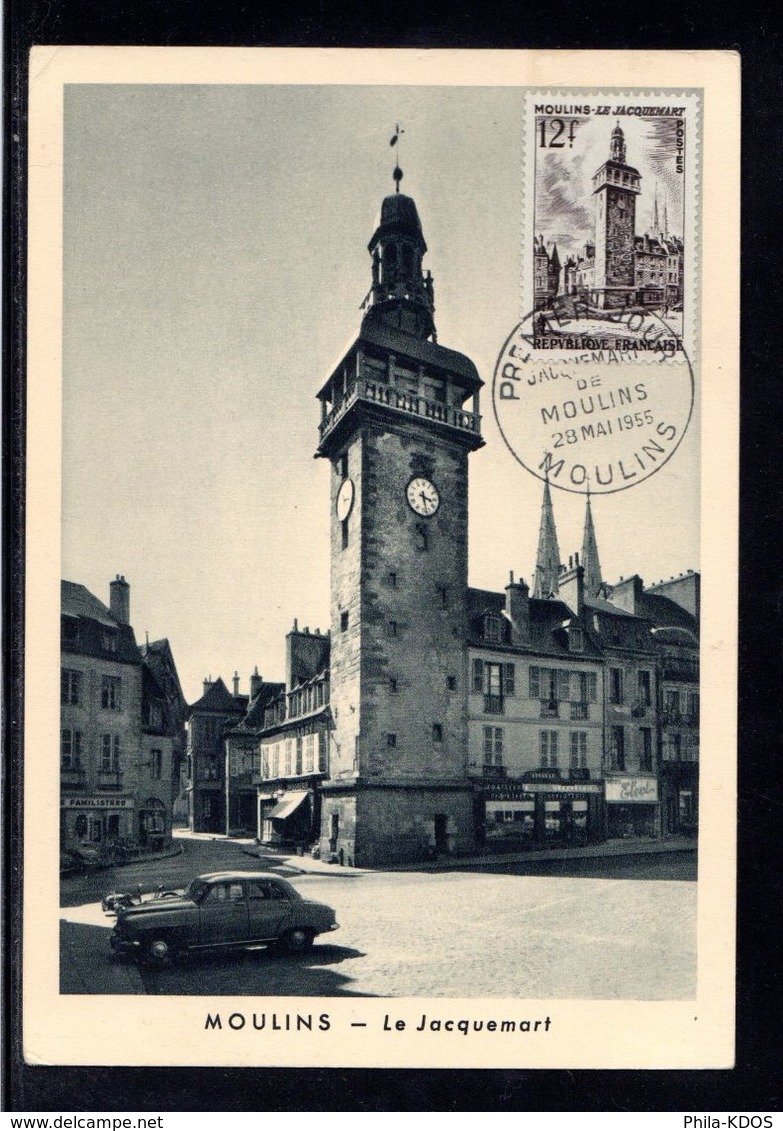 " JACQUEMART DE MOULINS " Sur Carte Maximum De 1955. N° YT 1025. Parfait état. CM - 1950-1959