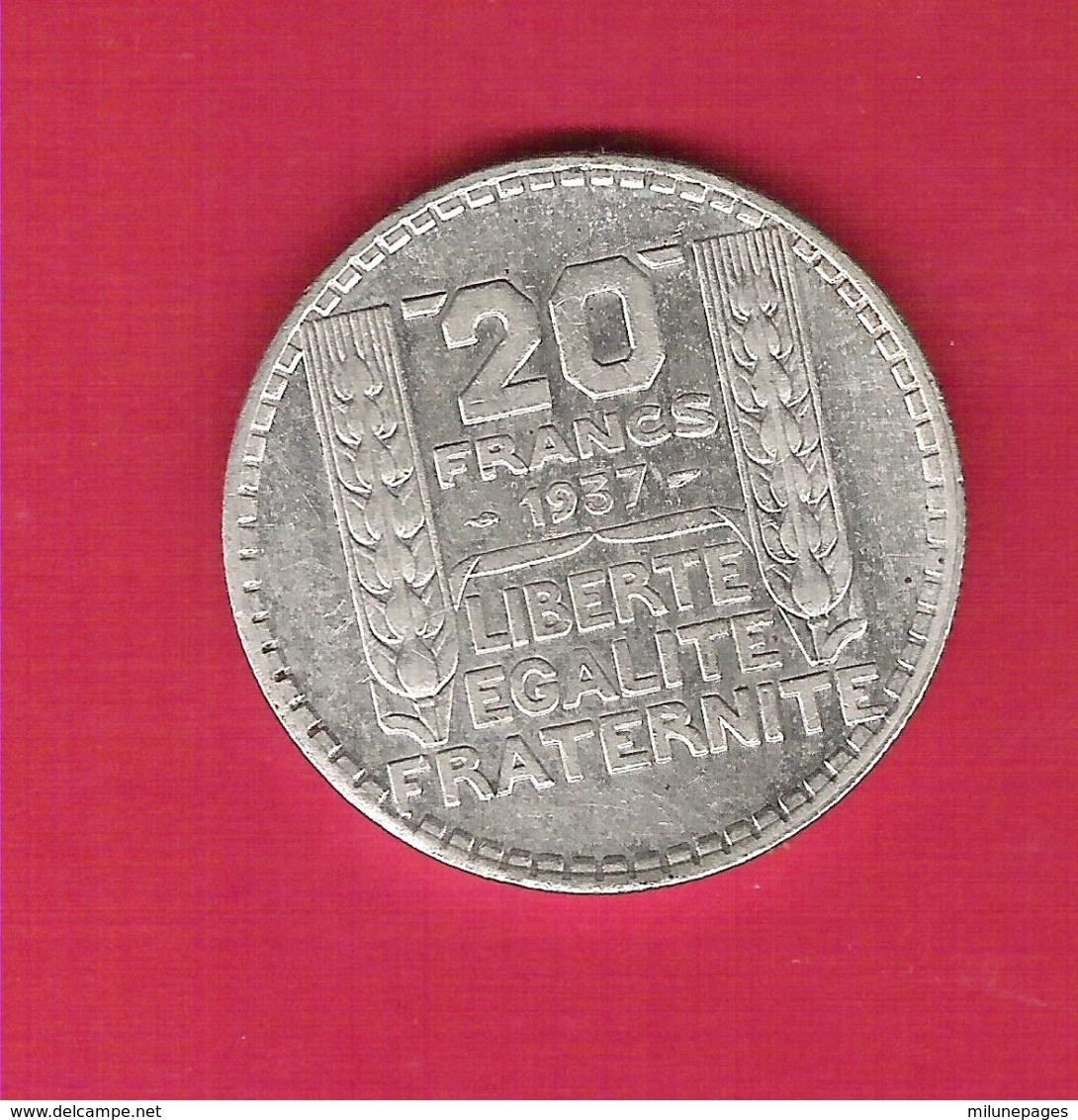 Monnaie Française Turin 20 Francs Argent 1937 TTB Belle Qualité  G.852 - Autres & Non Classés