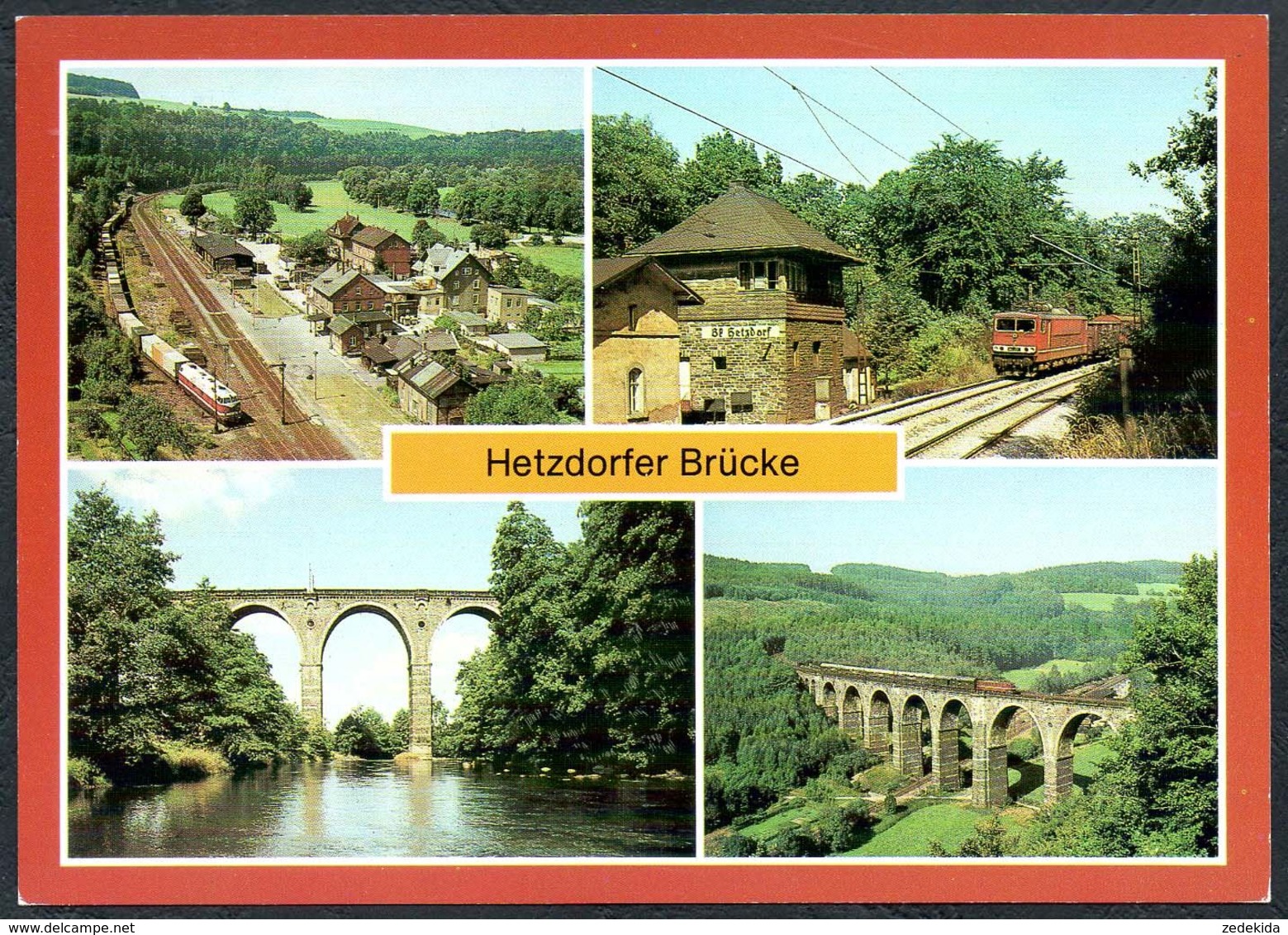 D6664 - TOP Hetzdorf Breitenau Bahnhof Brücke Viadukt Eisenbahn - Bild Und Heimat Reichenbach - Hetzdorf