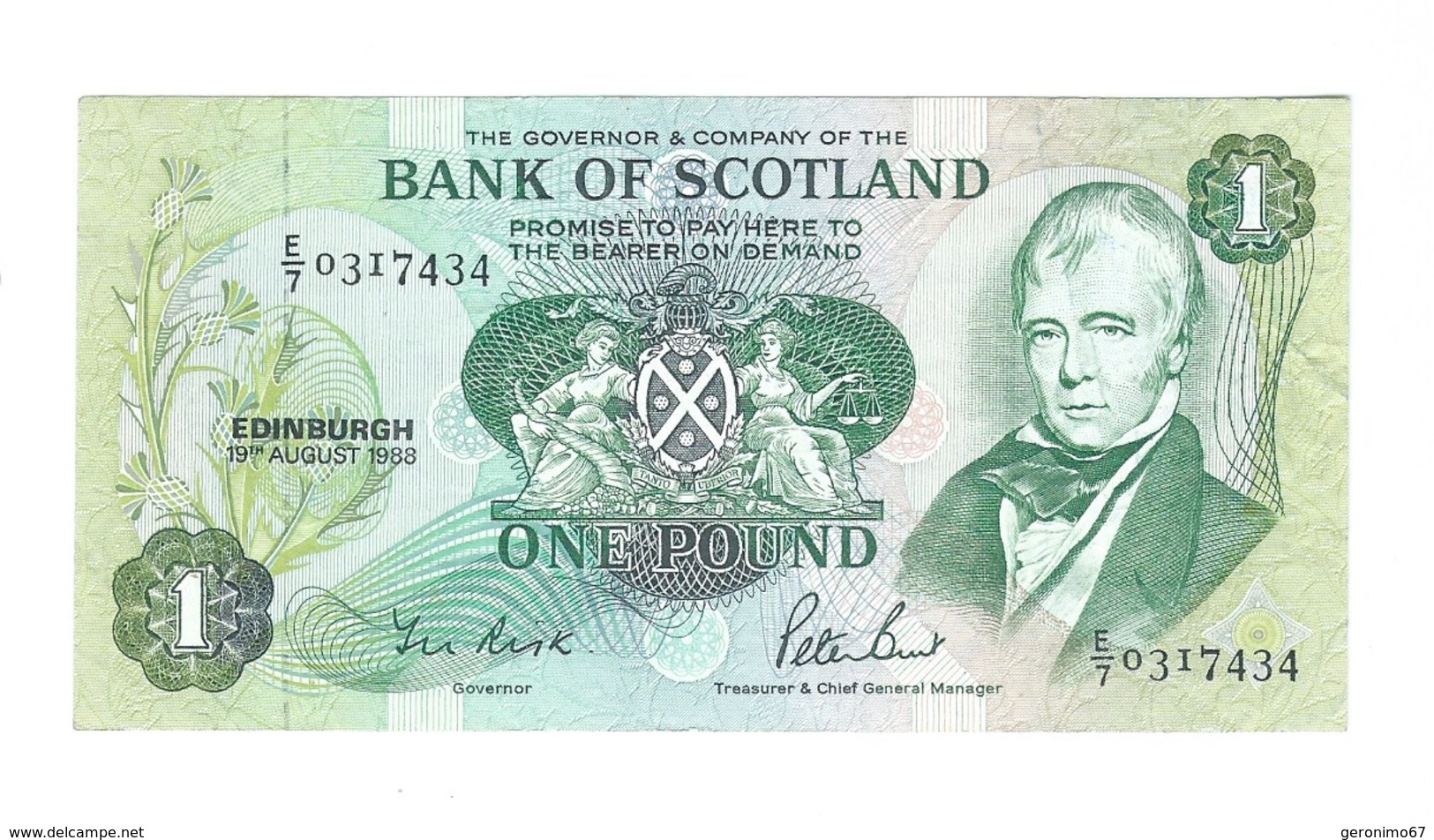 United Kingdom / Great Britain - Elizabeth II - 1 Pound - Bank Of Scotland - UNC - 1 Pond