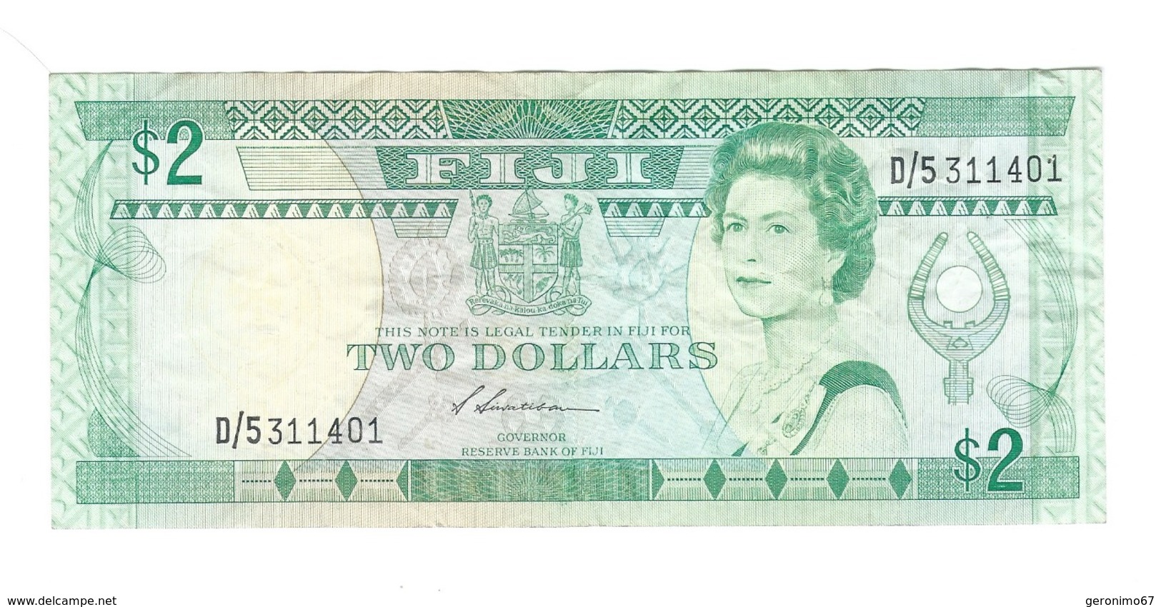 Fiji - Elizabeth II - 2 Dollars - Fidji