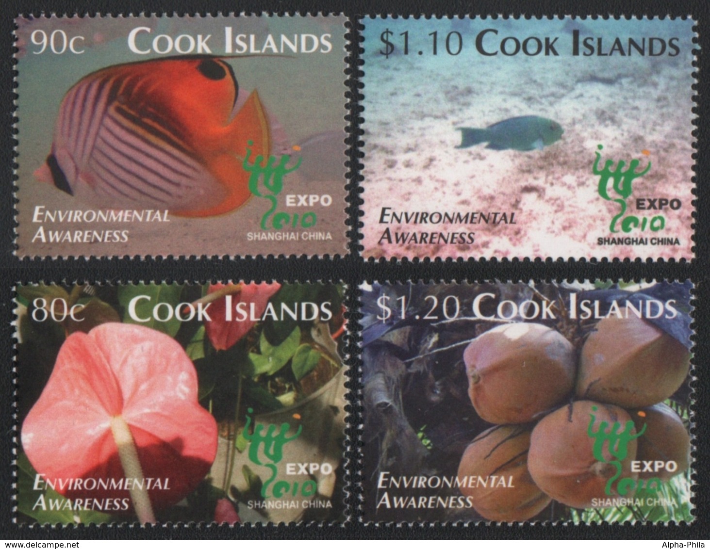 Cook-Inseln 2010 - Mi-Nr. 1652-1655 ** - MNH - Fische / Fish - Cook Islands