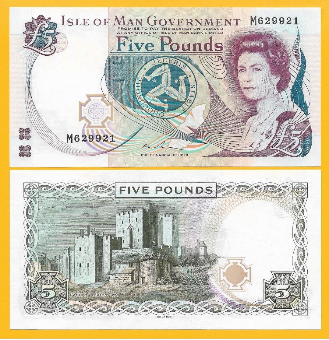 Isle Of Man 5 Pounds P-48 2015 UNC Banknote - Andere & Zonder Classificatie