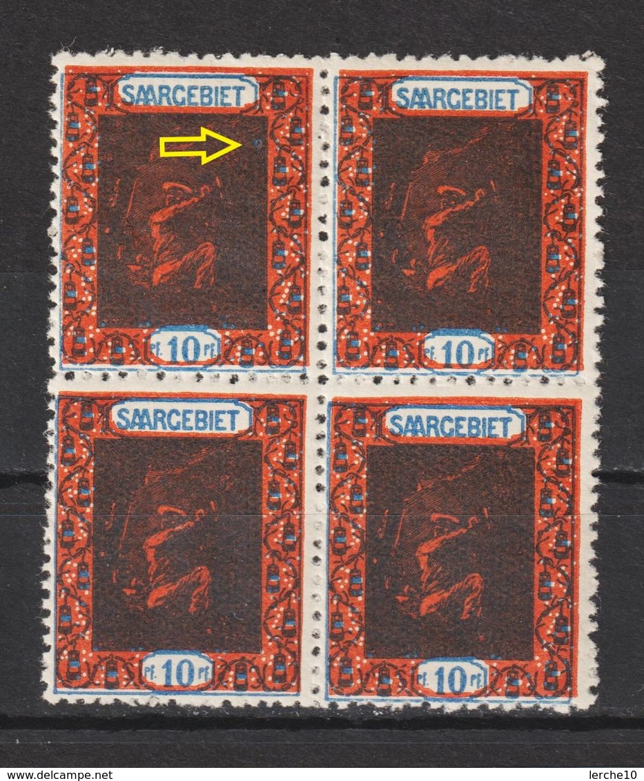 Saar MiNr. 54 ** Abart  (sab13) - Neufs