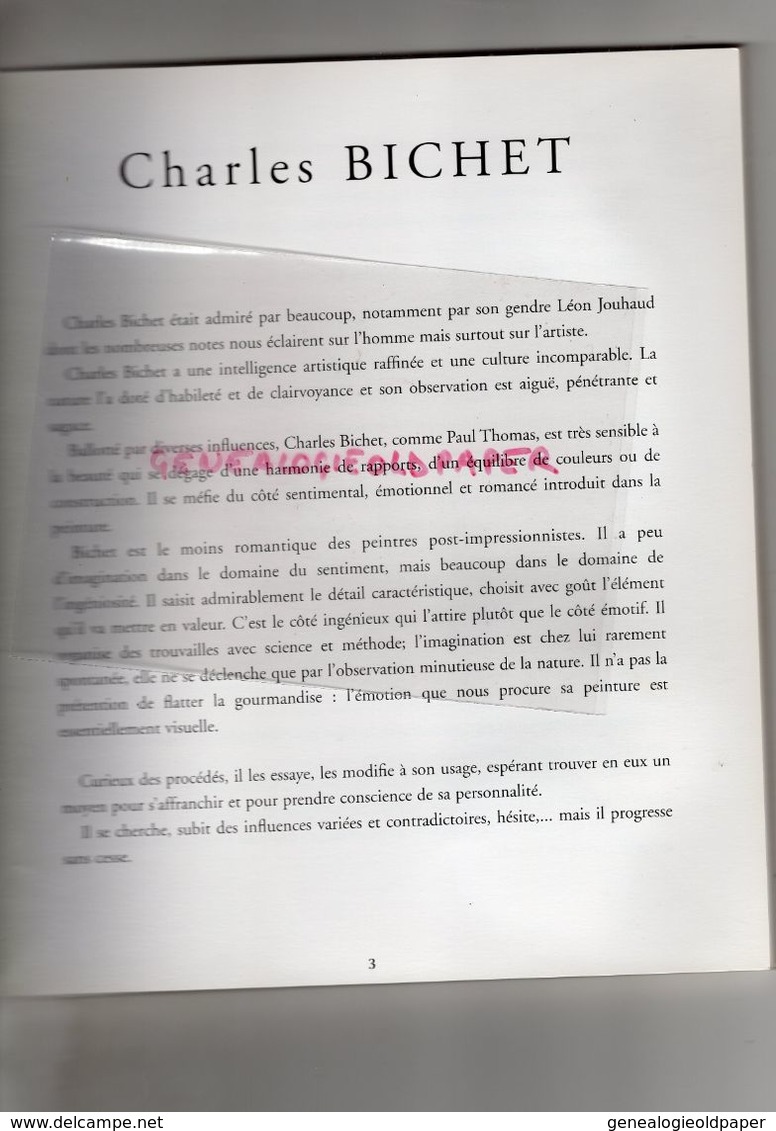 87- LIMOGES- CATALOGUE CHARLES BICHET HYVERNAUD-EXPOSITION GALERIE ARTSET 2002-PEINTRE -BUGEAT EYMOUTIERS MAS JAMBOST - Limousin