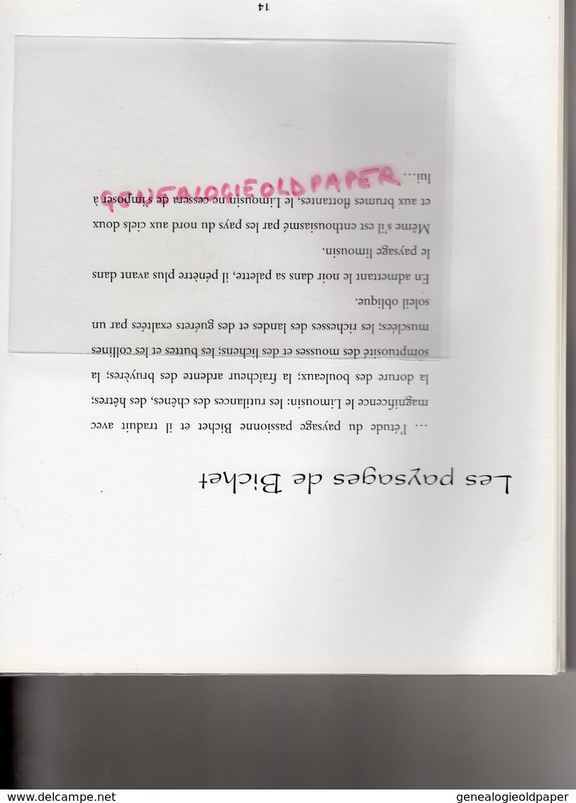 87- LIMOGES- CATALOGUE CHARLES BICHET HYVERNAUD-EXPOSITION GALERIE ARTSET 2002-PEINTRE -BUGEAT EYMOUTIERS MAS JAMBOST - Limousin
