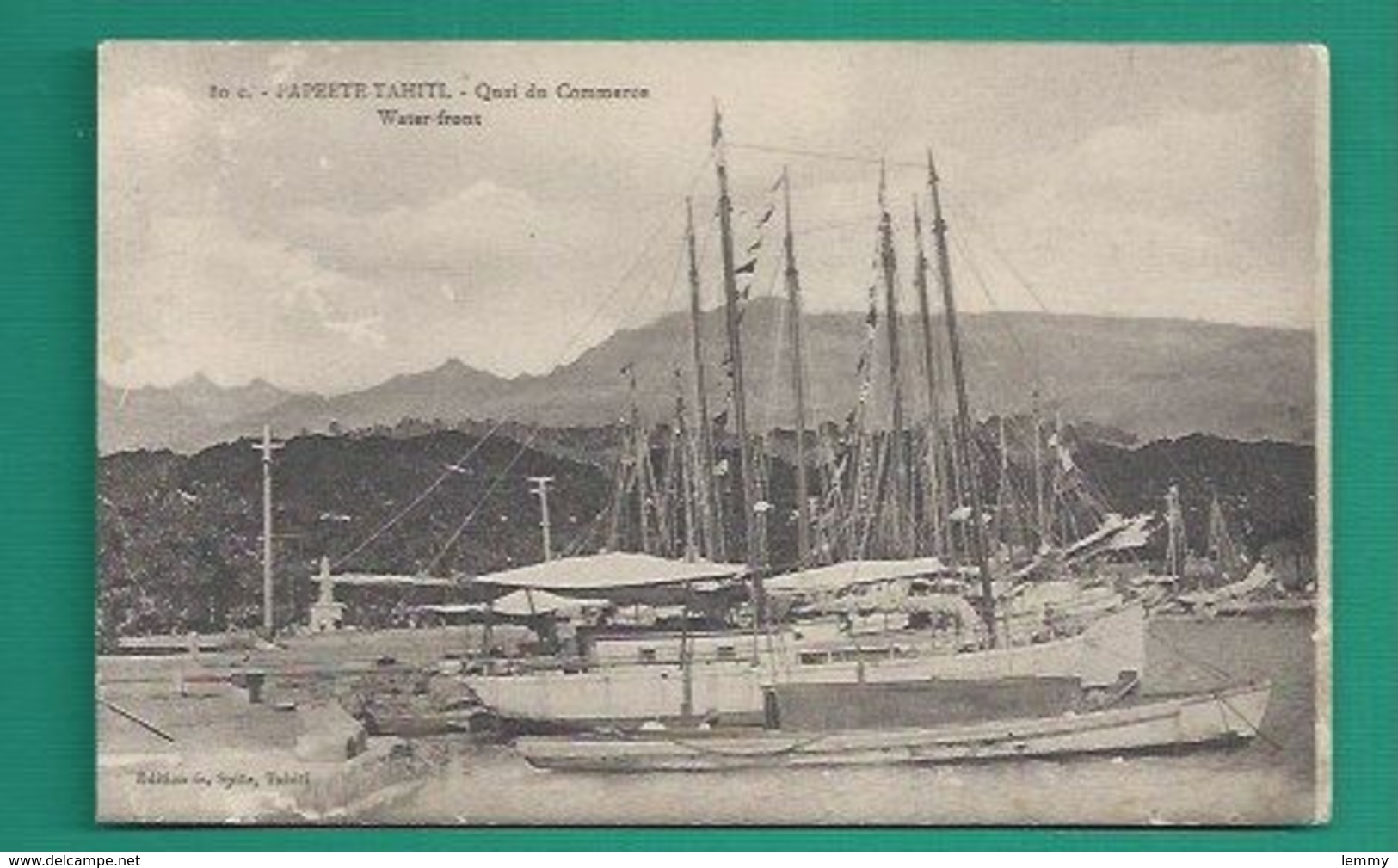 OCEANIE -TAHITI - PAPEETE - QUAI DU COMMERCE - WATER FRONT - BATEAUX - BOATS - Tahiti