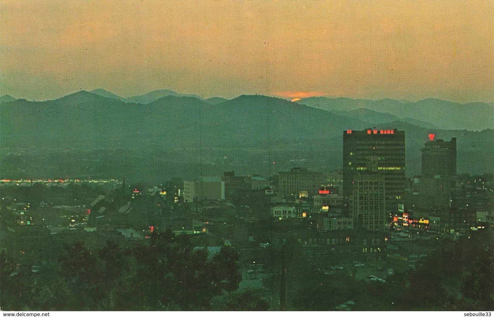 CPSM - USA - Asheville, North Carolina As Seen At Dusk - Asheville