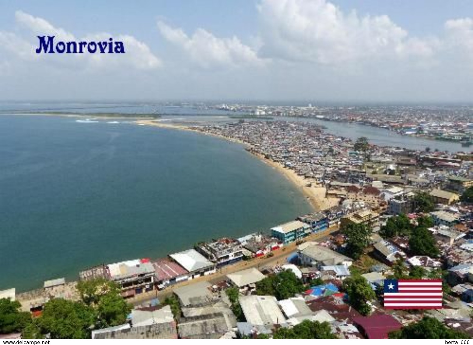 Liberia Monrovia West Point Aerial View New Postcard - Liberia