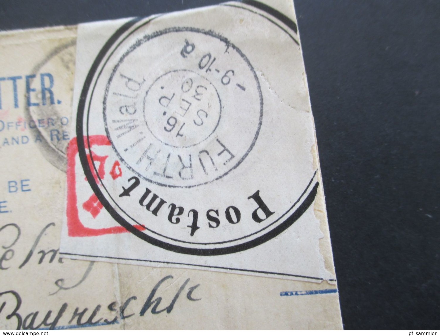 GB 1930 GA Umschlag Registered Letter Mit Zusatzfrankatur Und Klebezettel Postamt Und Zollamtlich Abgefertig + Bahnpost - Lettres & Documents