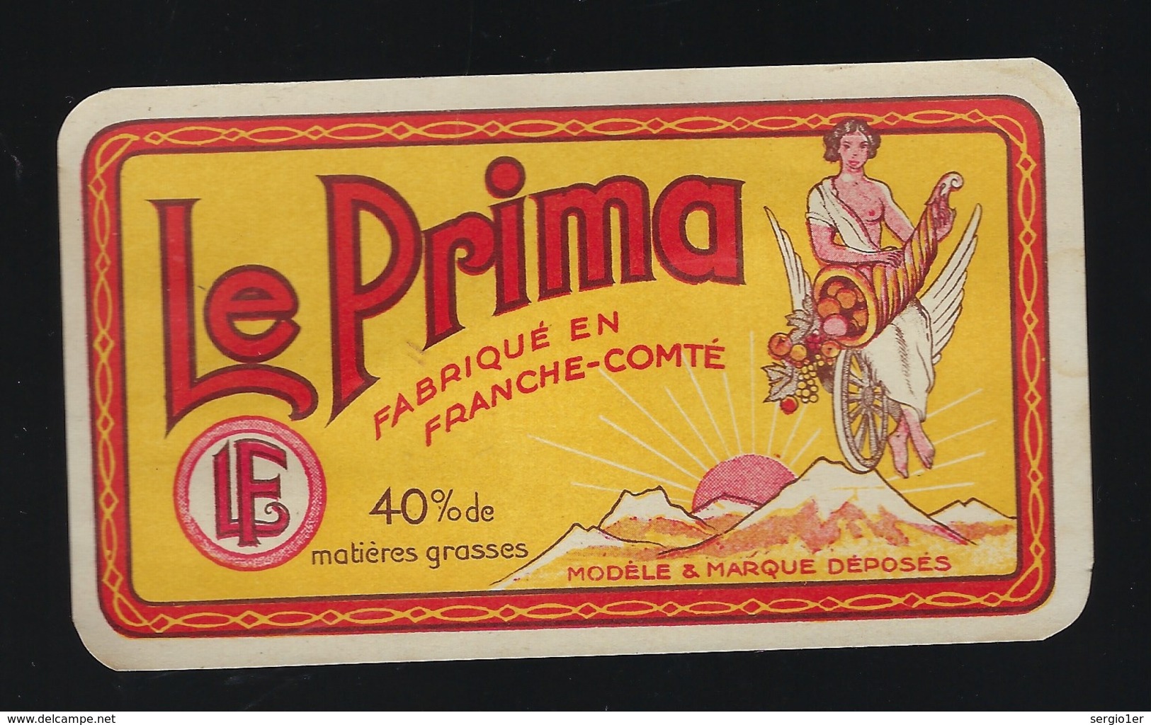 Ancienne étiquette Fromage Le Prima "LF" Louis Ferreux Fromagerie De Demangevelle Haute Saone 70 - Fromage