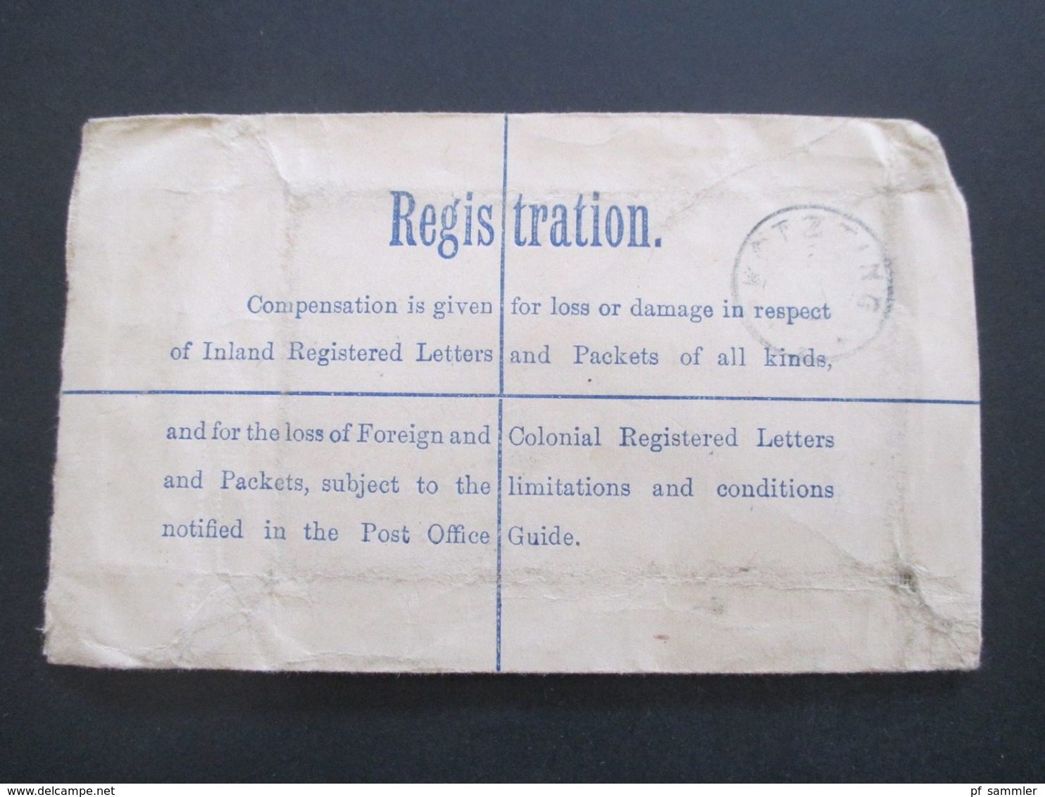 GB 1897 - ca. 1931 Registered Letter alle mit Zusatzfrankaturen nach Nürnberg gesendet. Viele Stempel!! 37 Belege.