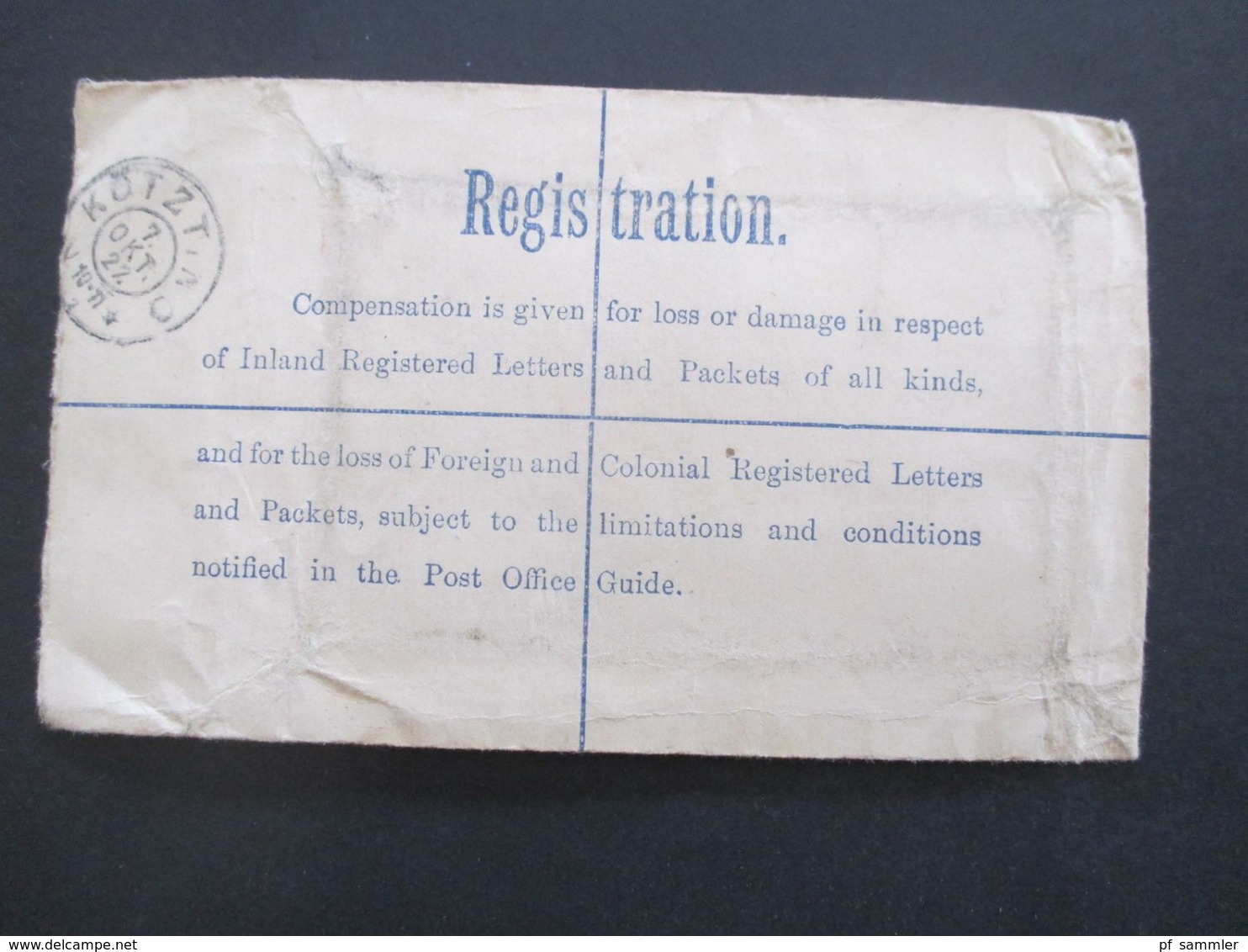 GB 1897 - ca. 1931 Registered Letter alle mit Zusatzfrankaturen nach Nürnberg gesendet. Viele Stempel!! 37 Belege.