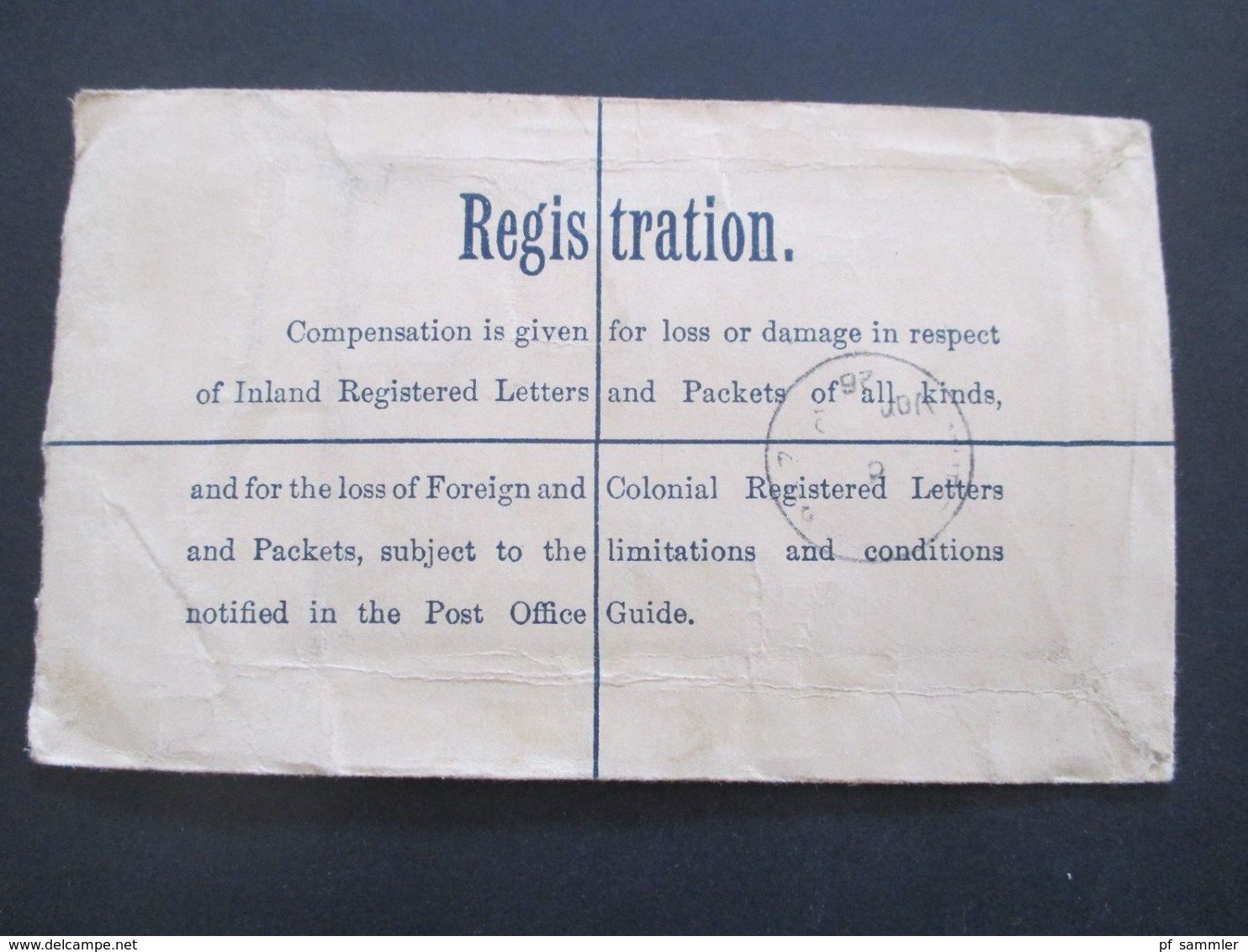 GB 1897 - ca. 1931 Registered Letter alle mit Zusatzfrankaturen nach Nürnberg gesendet. Viele Stempel!! 37 Belege.