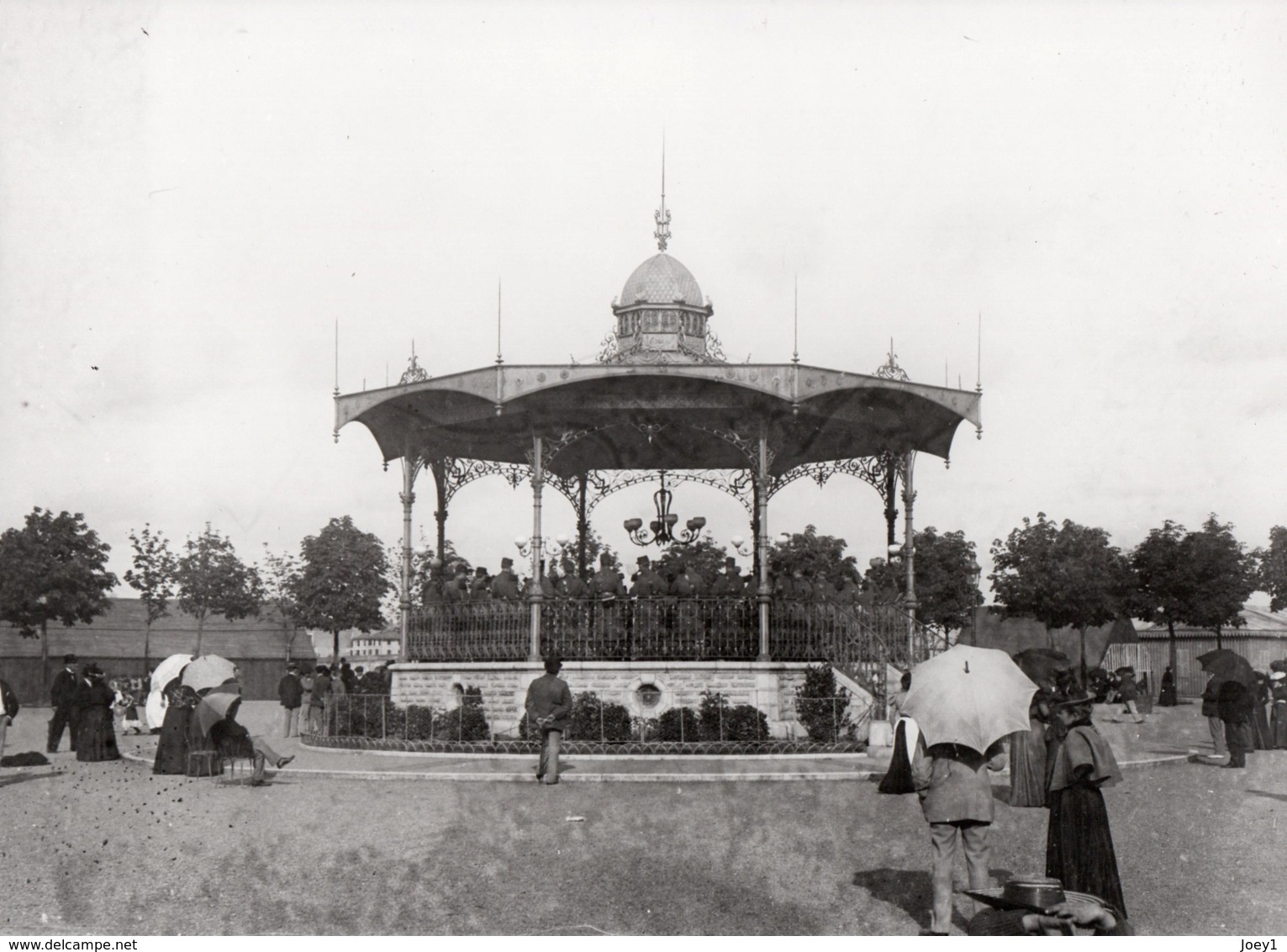 PHOTO Bayonne Le Kiosque Aux Alentours De1900 Format 24/30 - Orte