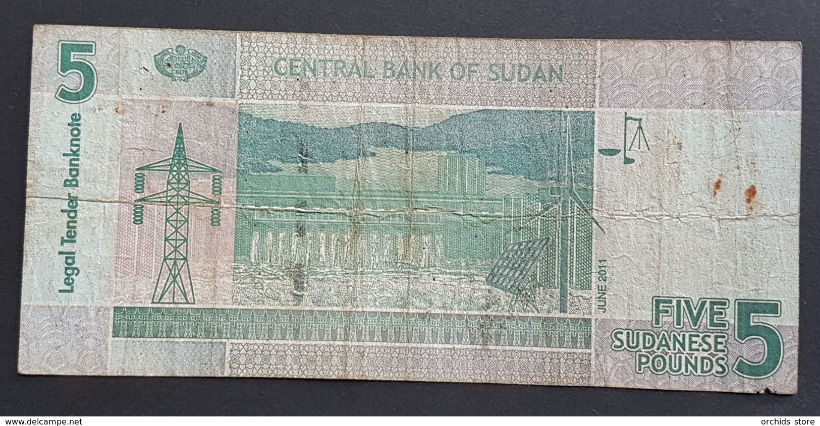 FD0513 - Sudan 5 Pounds Banknote 2011 - Sudan