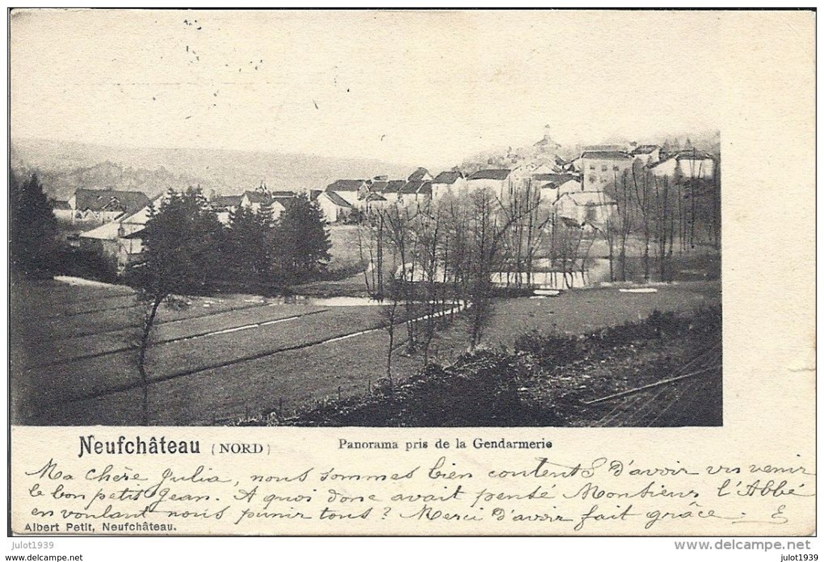 NEUFCHATEAU ..-- Pano Pris De La GENDARMERIE . 1902 Vers VIRTON ( Melle Julia CHEZA ) . Voir Verso . - Neufchâteau