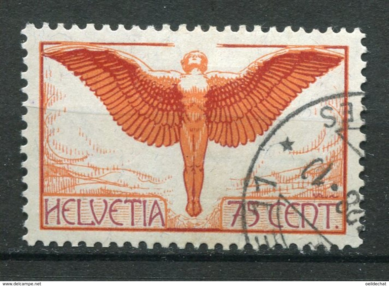 18227 SUISSE PA 11a ° 75c. Rouge, Brun Et Violet (papier Ordinaire)  1924  TB - Usados