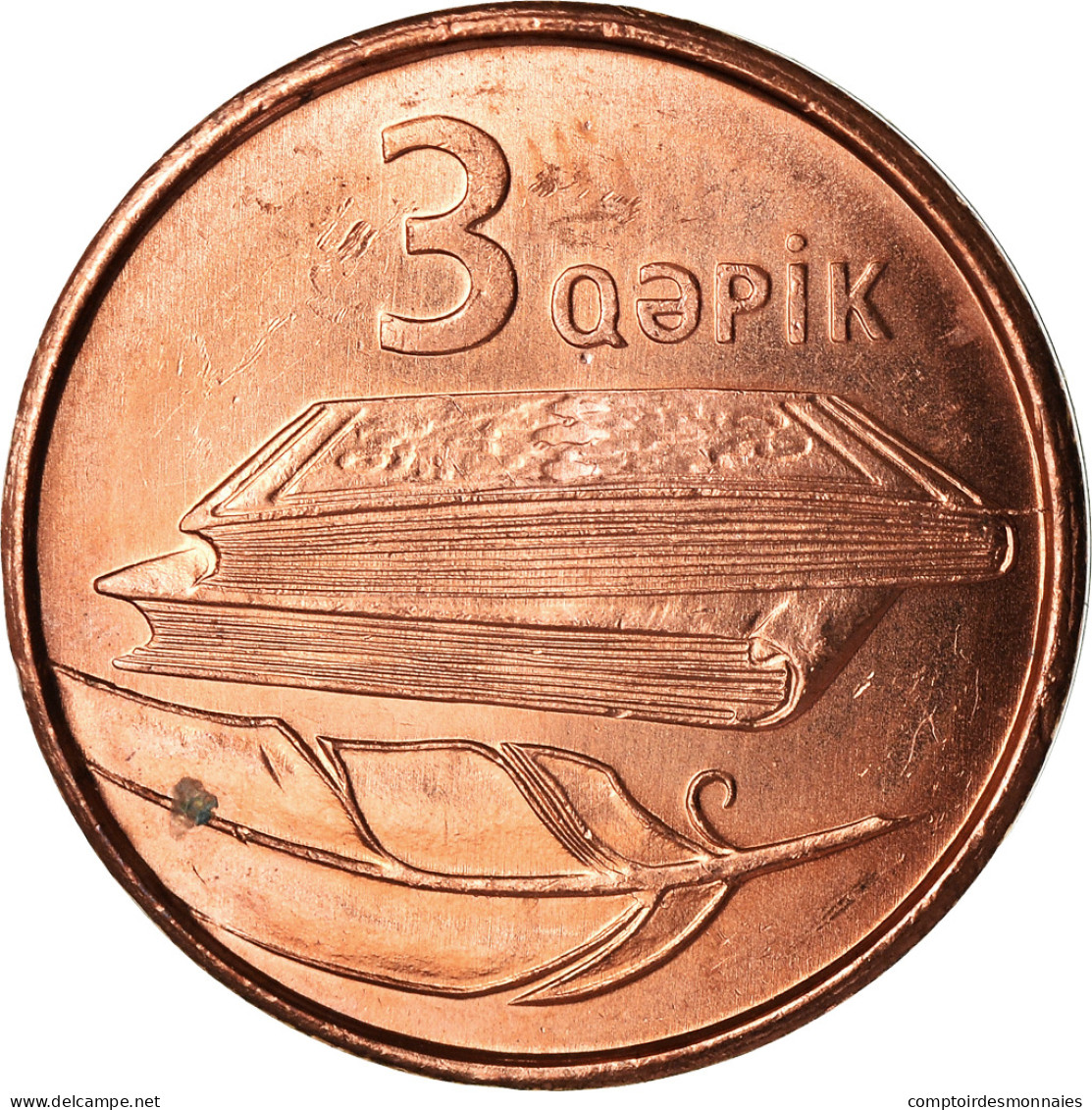 Monnaie, Azerbaïdjan, 3 Qapik, Undated (2006), SPL, Copper Plated Steel, KM:40 - Azerbaigian