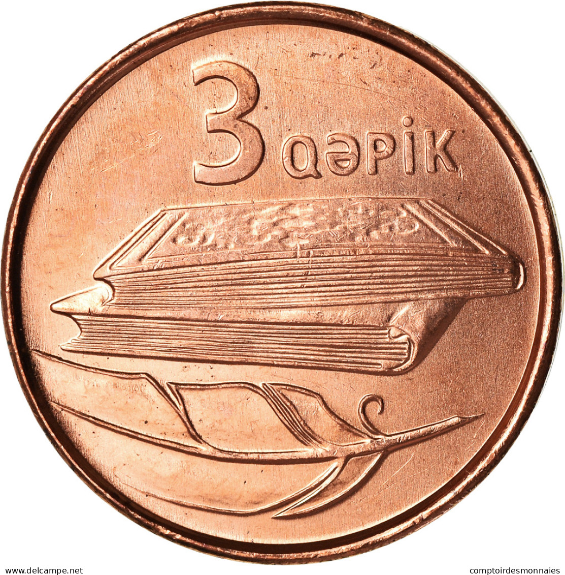 Monnaie, Azerbaïdjan, 3 Qapik, Undated (2006), SPL, Copper Plated Steel, KM:40 - Azerbaïdjan