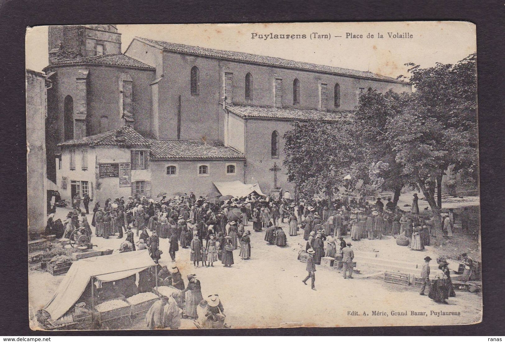 CPA Tarn 81 Puylaurens Marché Market à La Volaille Circulé - Puylaurens